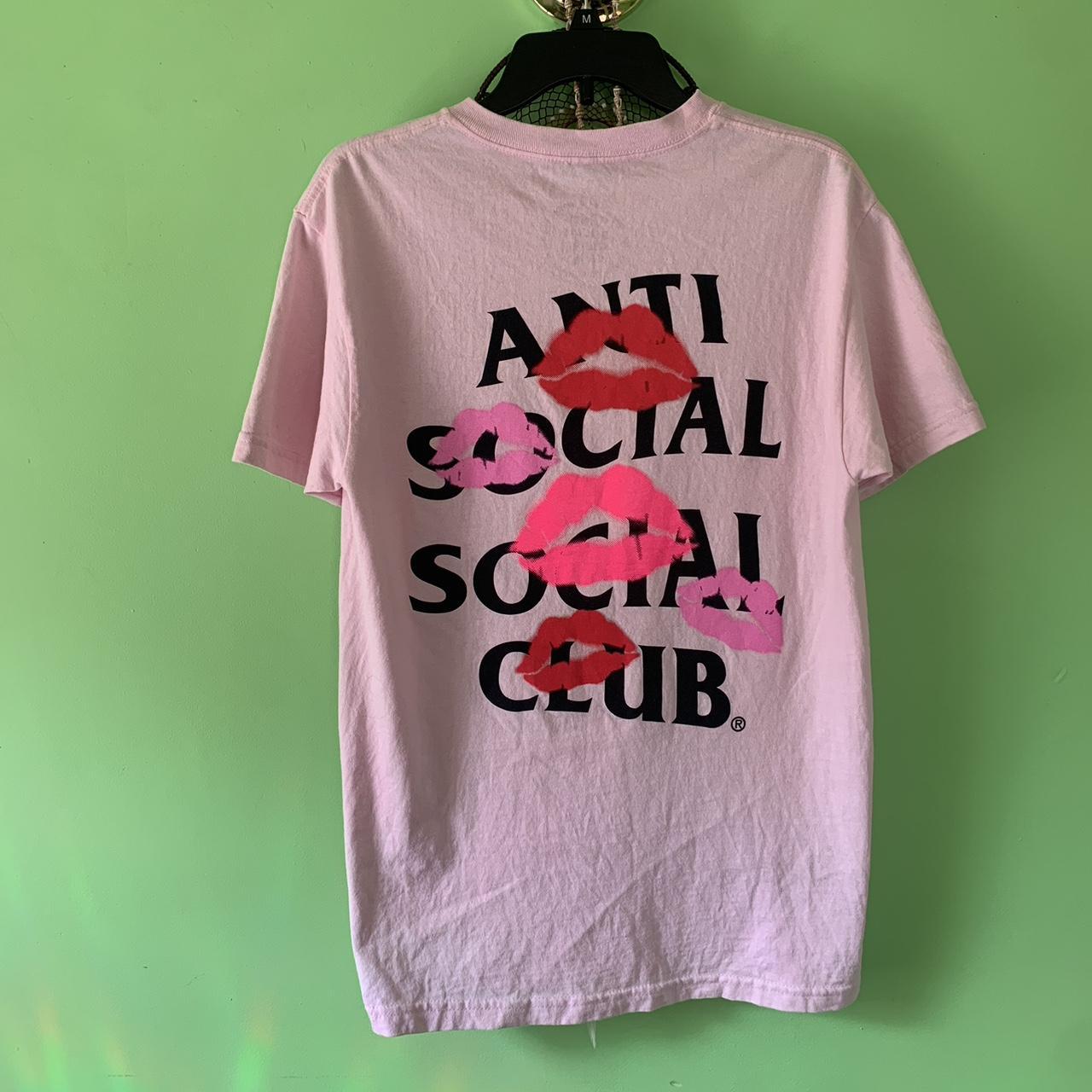 Anti social social on sale club pink shirt