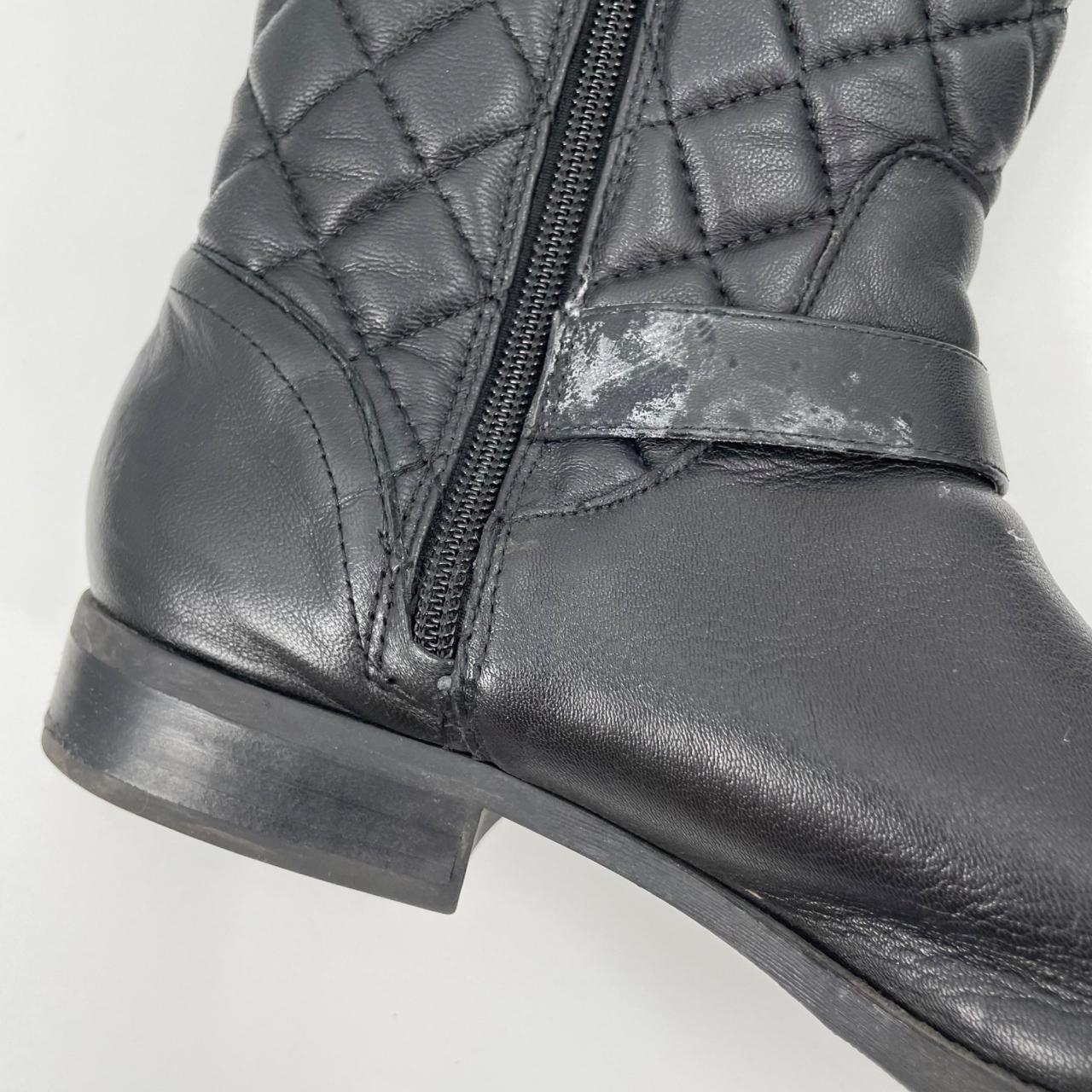 Vince Camuto Fredrica Black Quilted Leather Riding Depop