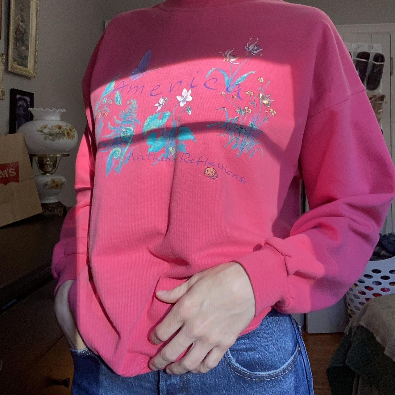 Northern Reflections Women's Pink Sweatshirt | Depop