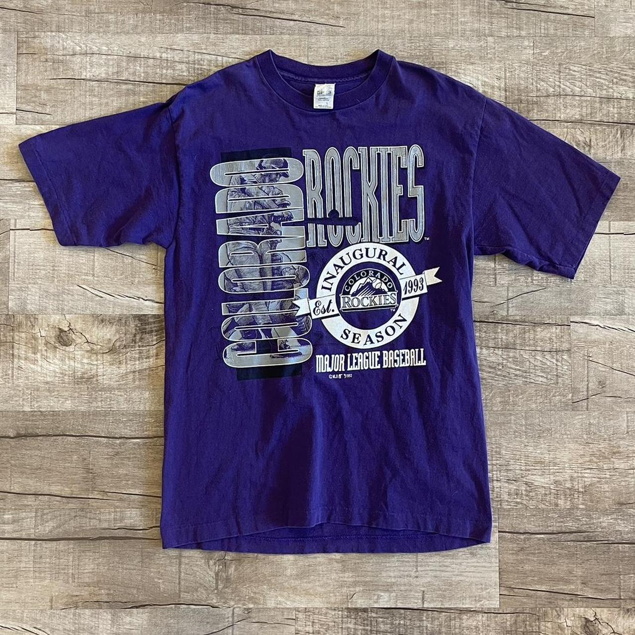 Vintage 1993 Colorado Rockies t-shirt Made In - Depop