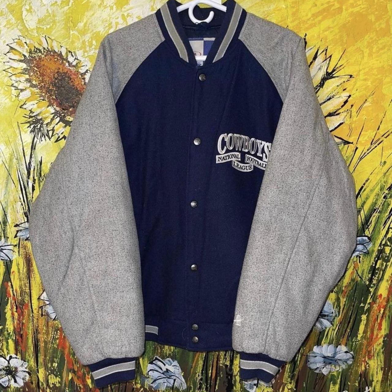 Vtg 90's Dallas Cowboys G III Suede Leather varsity - Depop