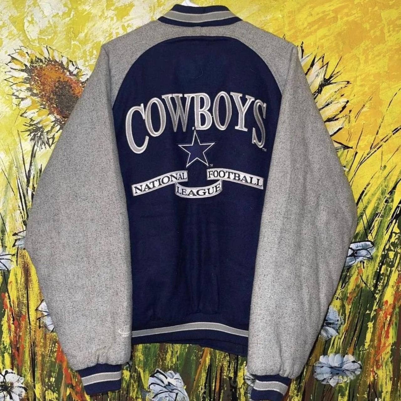 VINTAGE NFL G-III DALLAS COWBOYS FAUX LEATHER BOMBER - Depop