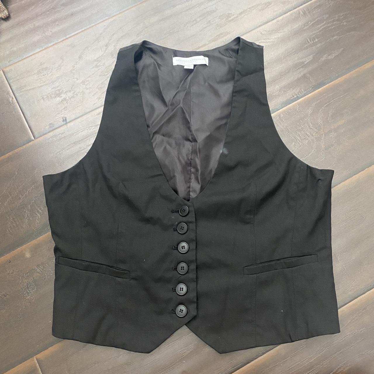 women’s suit vest two front decorative pockets a... - Depop