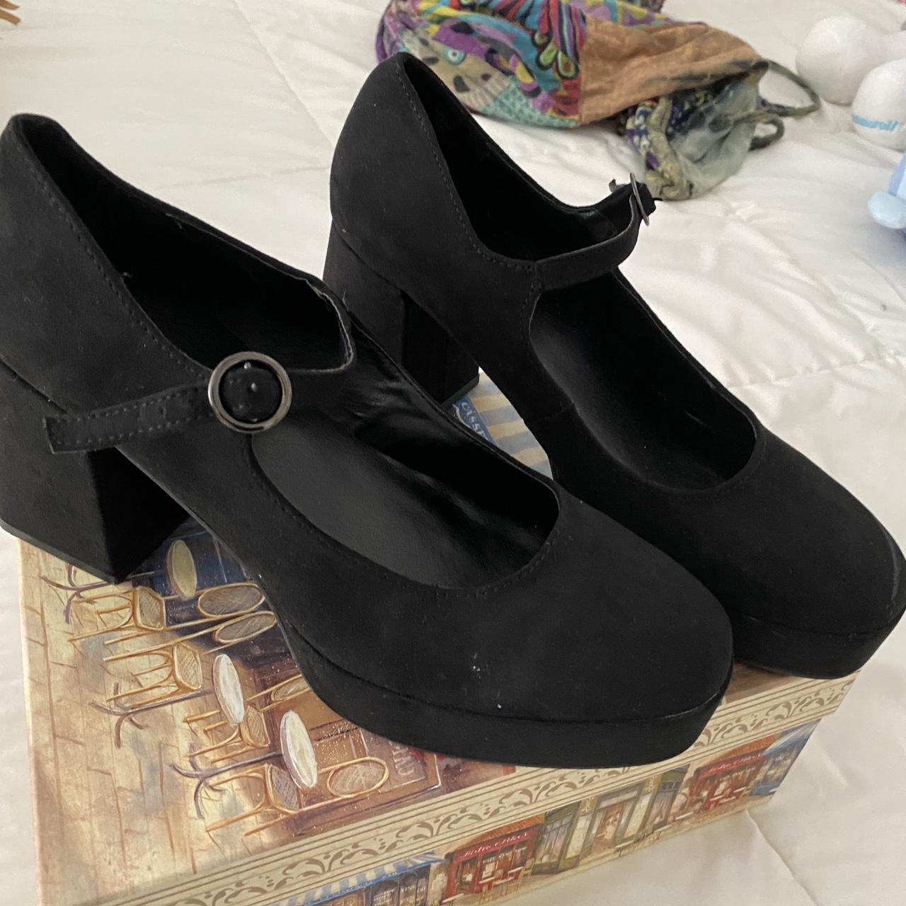 block mary jane heels