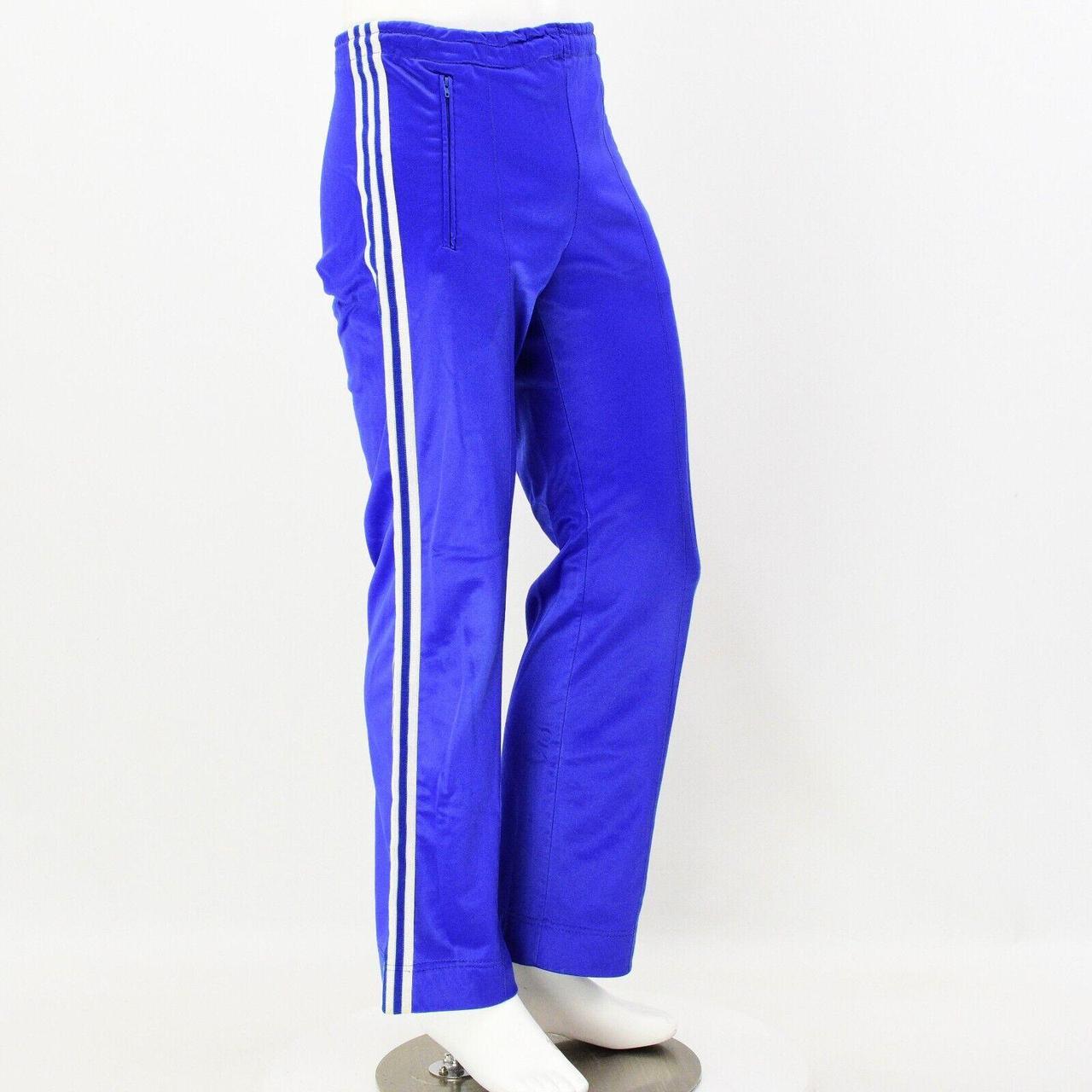 60s Vintage Adidas Track Pants Mens M Bright Blue... Depop