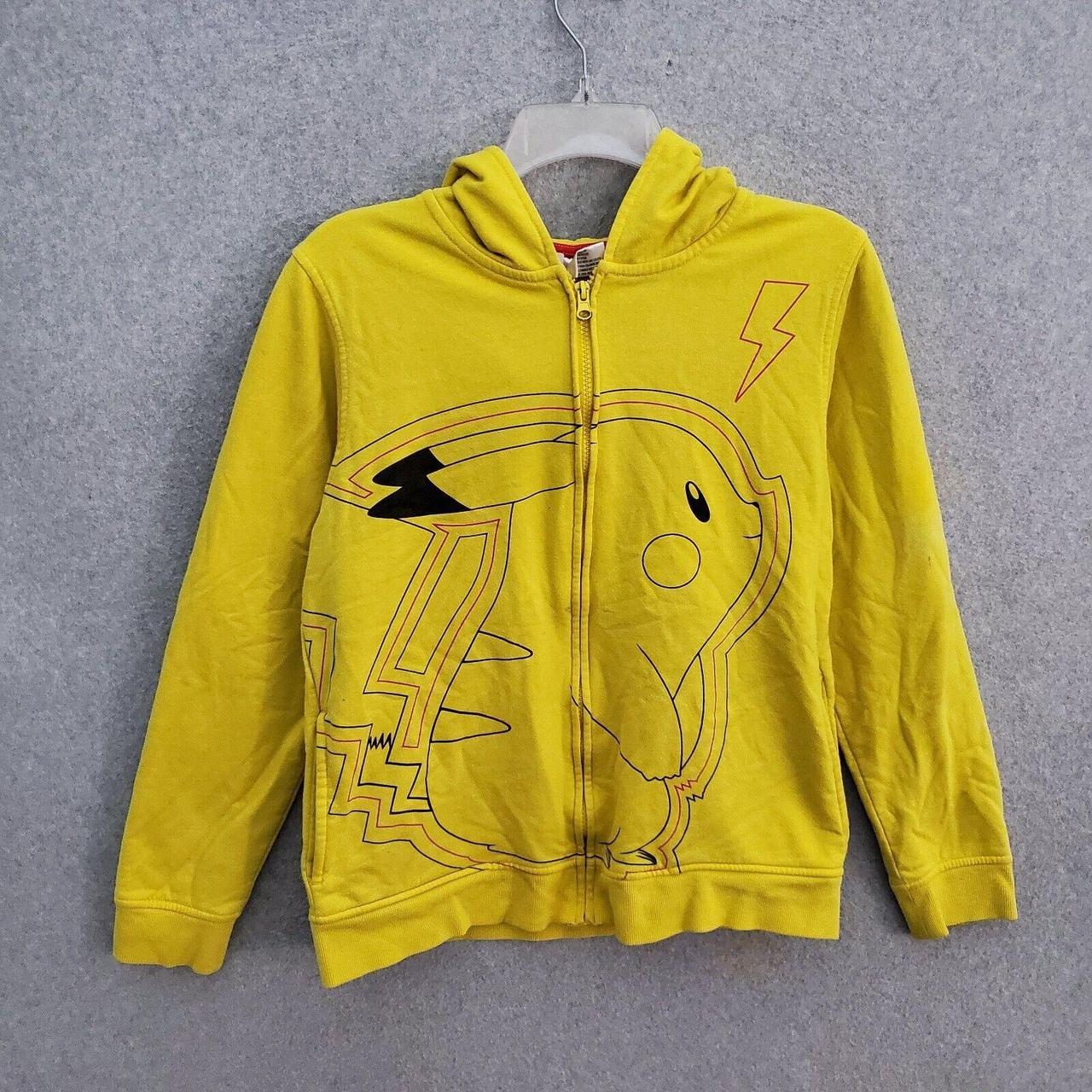 Pokemon Boys Sweater XL Yellow Hoodie Pikachu... Depop