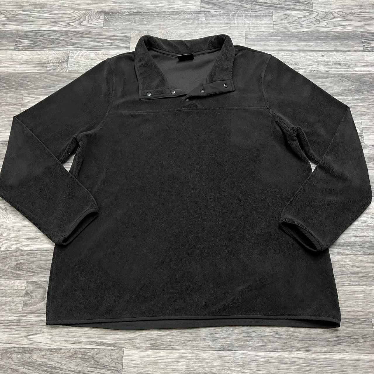 32 DEGREE HEAT Snap Button Black Pullover Fleece... Depop