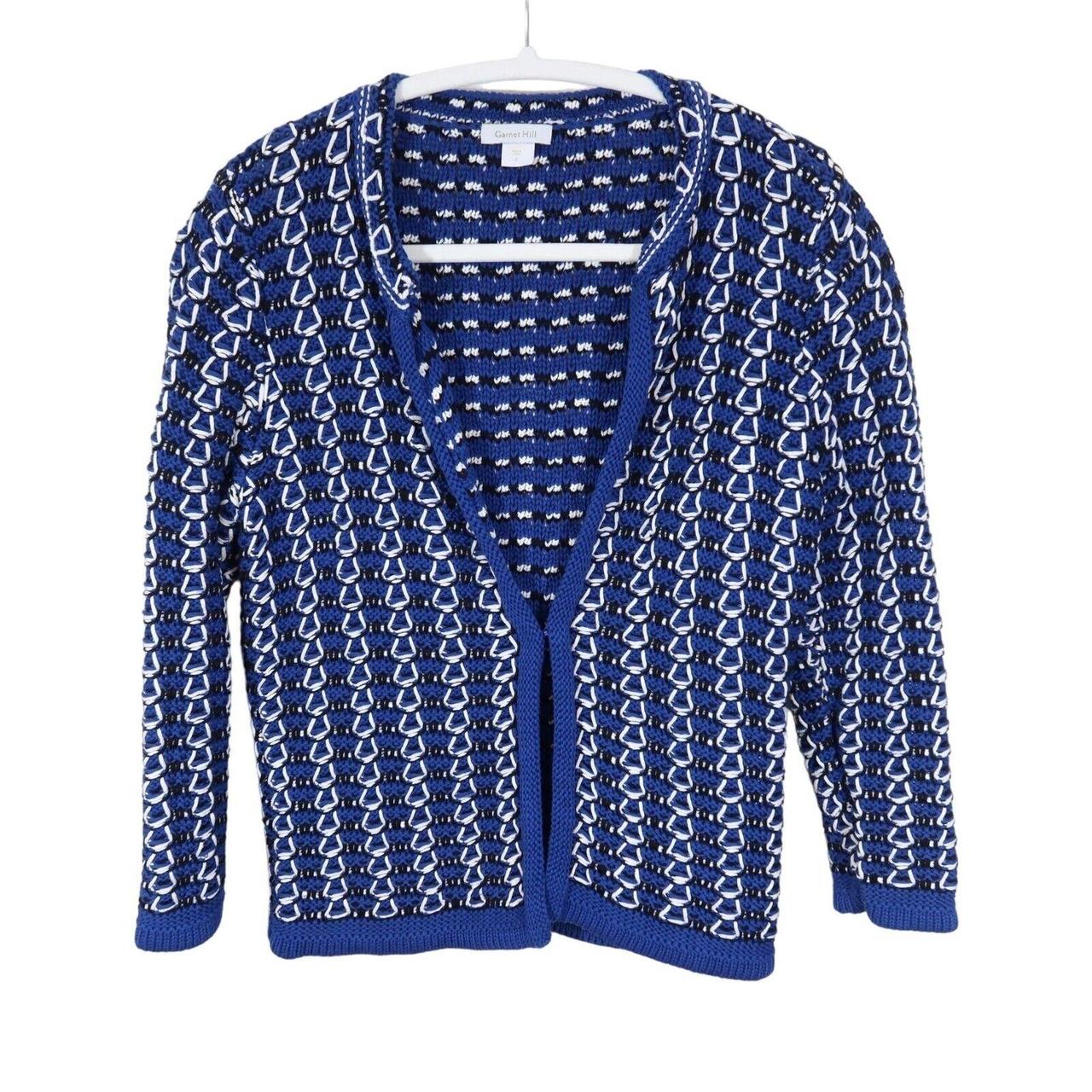 HILL S Cobalt Blue Black White 100 Cotton... Depop