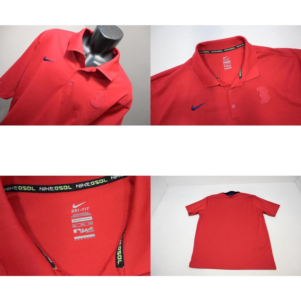 Nike Boston Red Sox Embroidered Dri Fit Polo Shirt - Depop