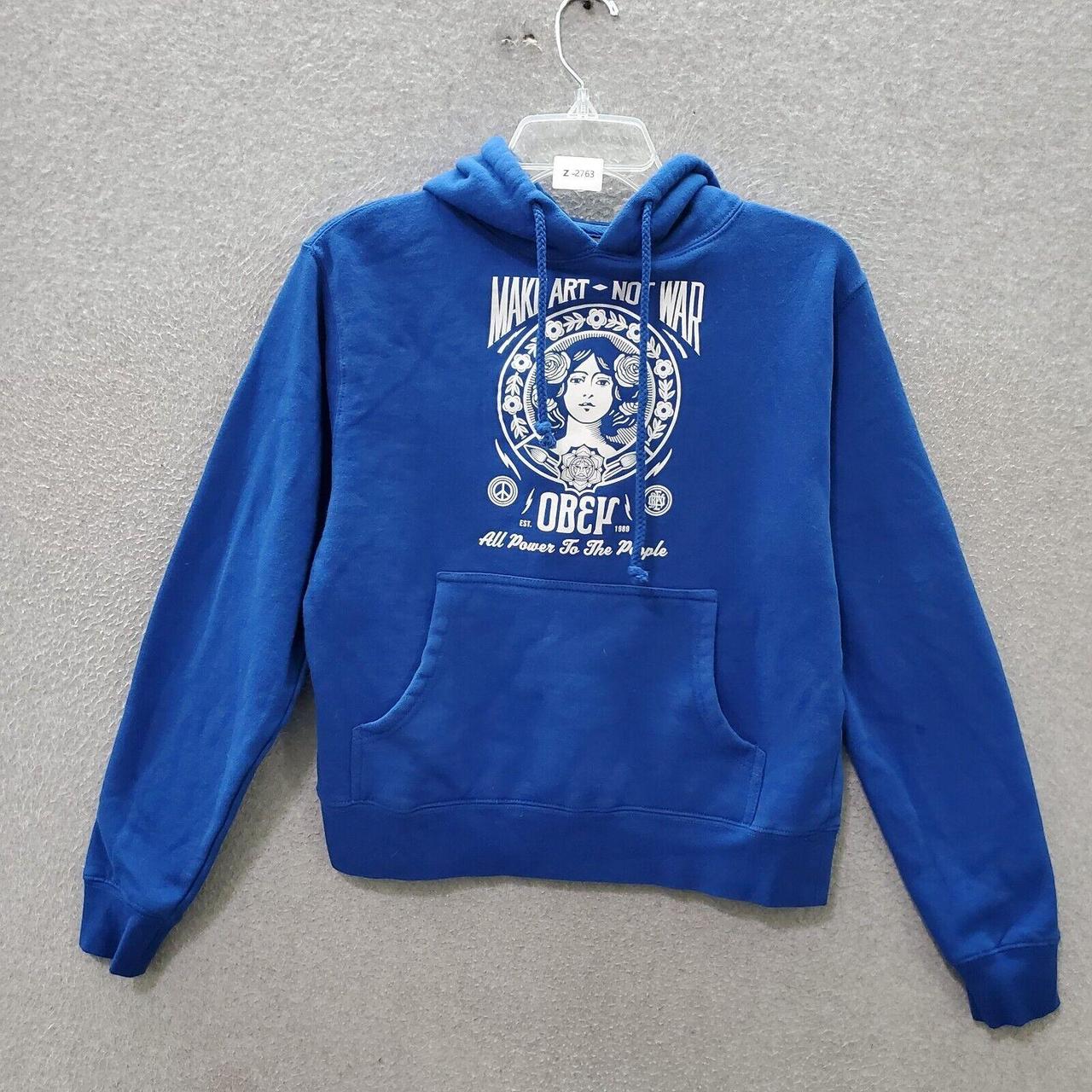 Obey Make Art Not War 2 Royal Blue Hoodie