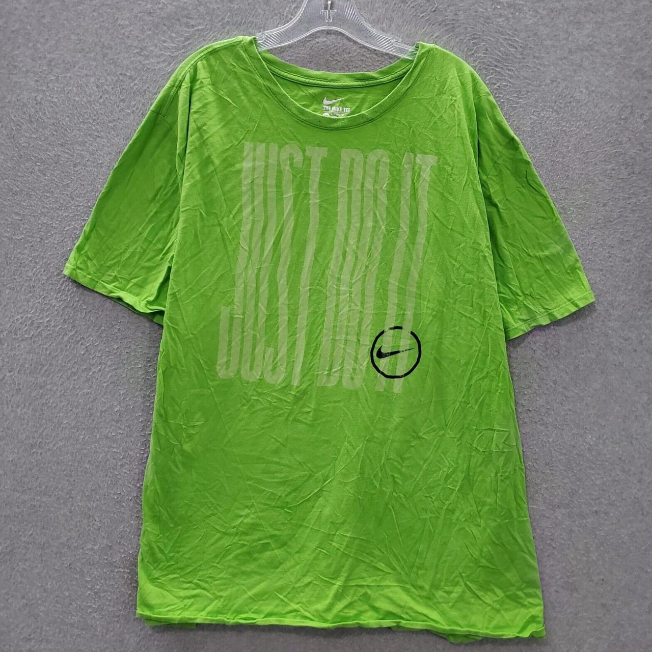 Nike Men T Shirt 4XL Green Logo Just Do It Short Depop