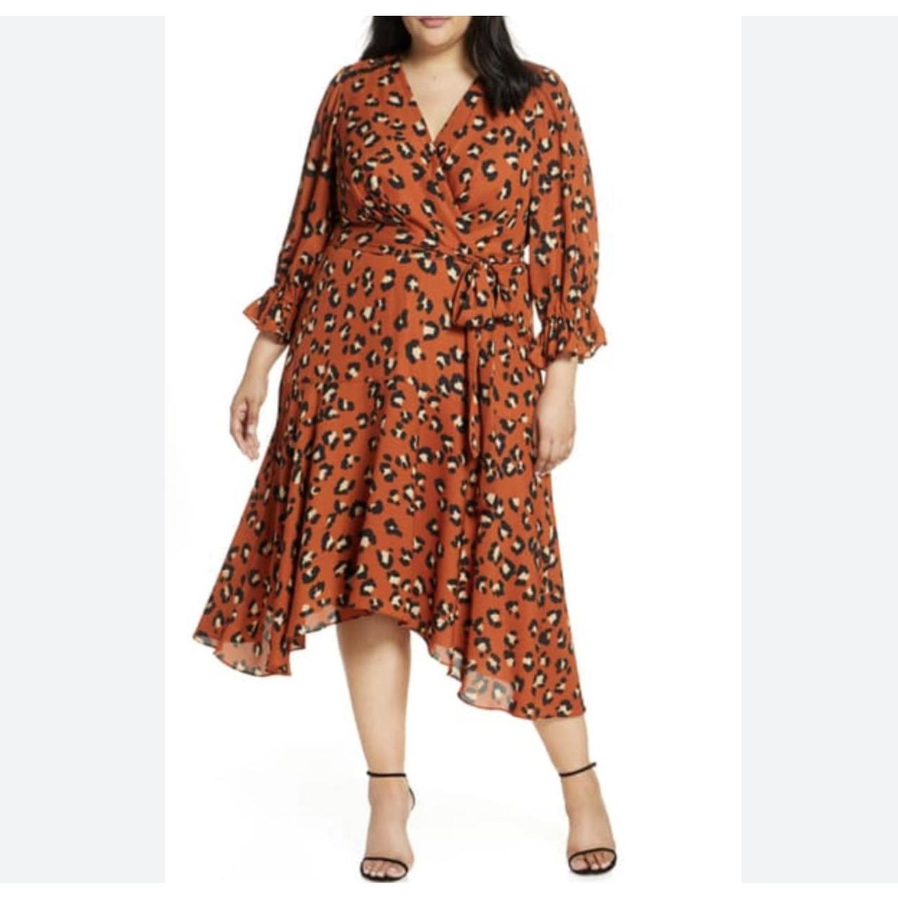 Tahari orange outlet dress