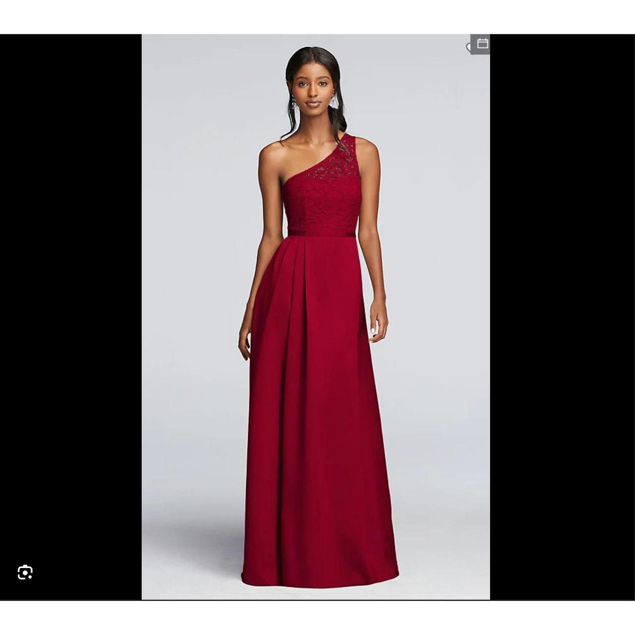 Red Long David's Bridal good Dress