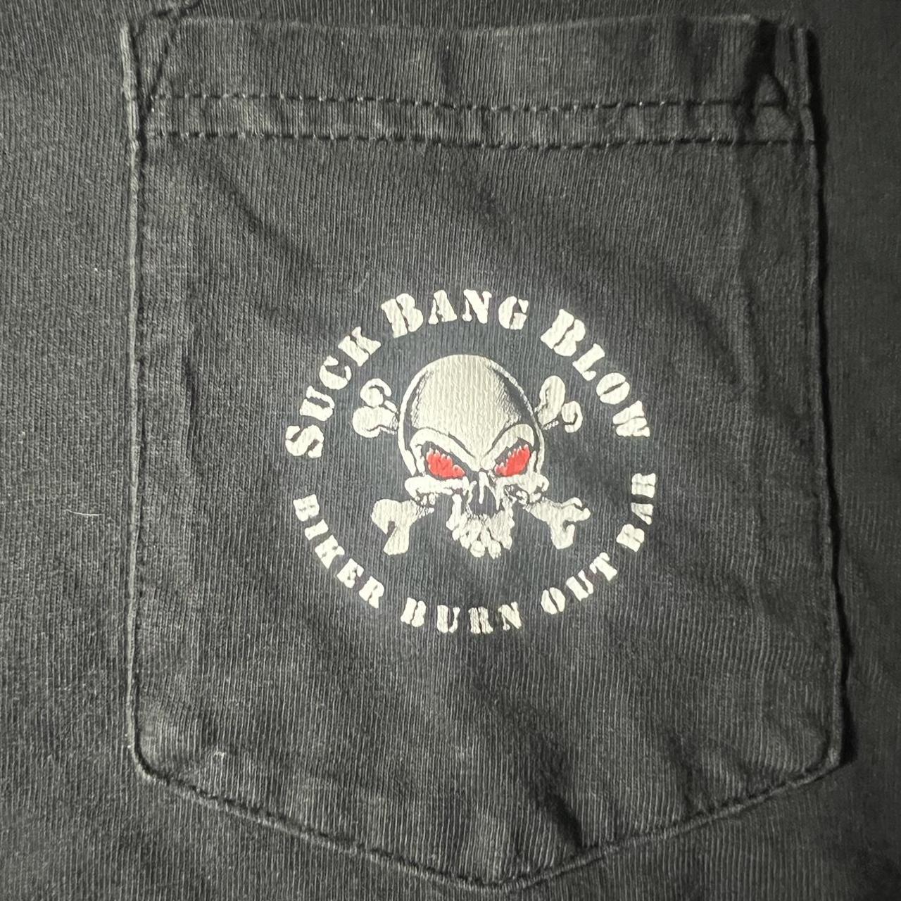 Suck Bang Blow Biker Bar T-shirt Size: XL Slightly... - Depop