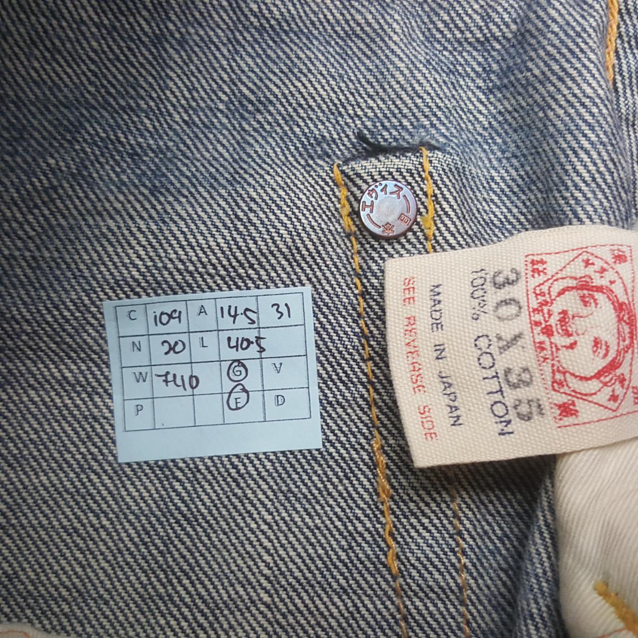 Evisu Japan Selvedge Custom Red Art Daicock Denim... - Depop