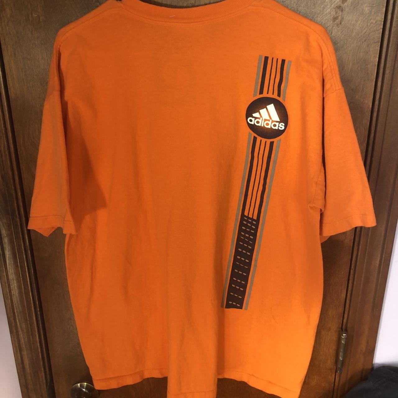 Adidas Men's Orange and Grey T-shirt (3)