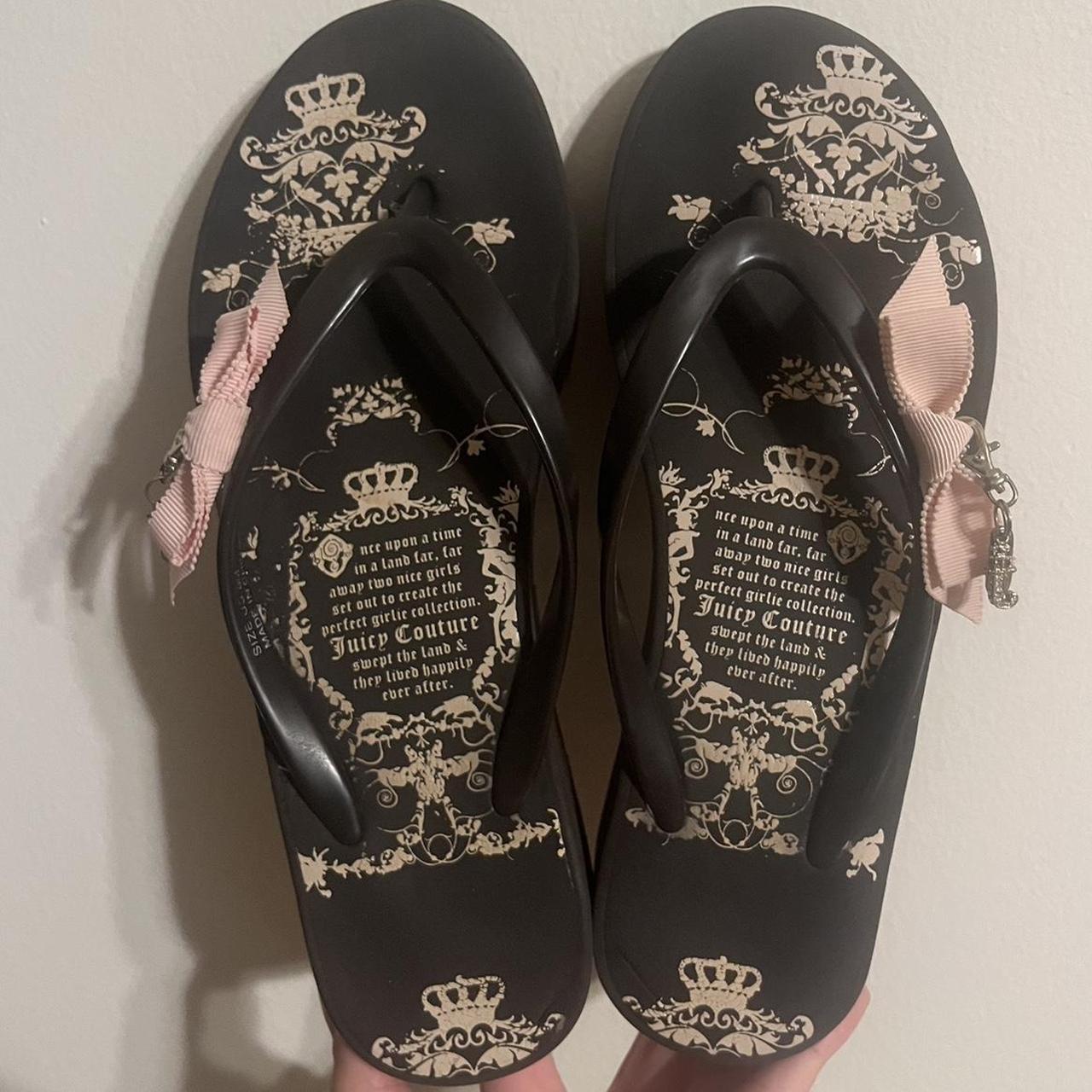 Juicy Couture Women's Brown and Pink Flipflops (2)