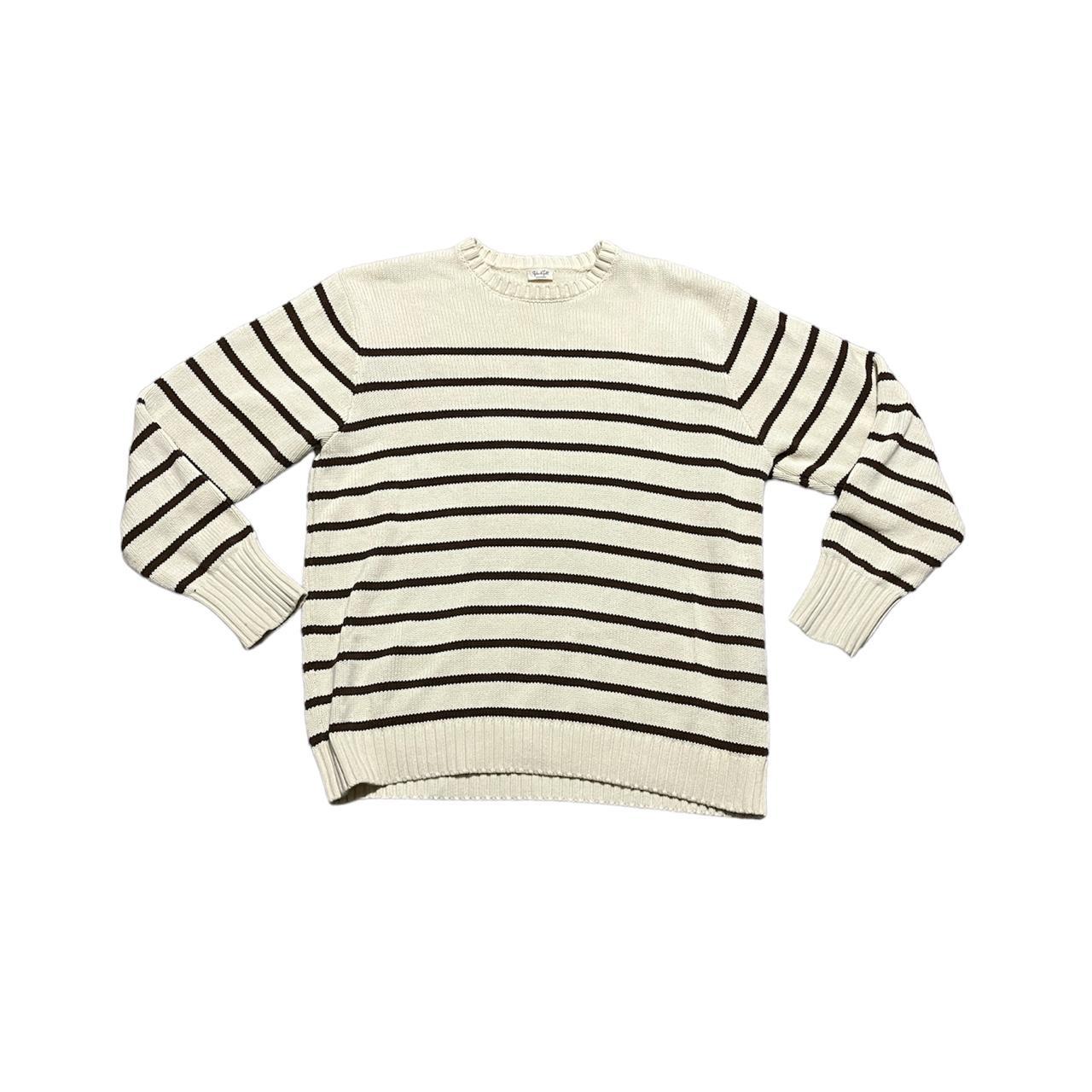 ⋆.ೃ࿔*･ brandy melville striped sweater Depop