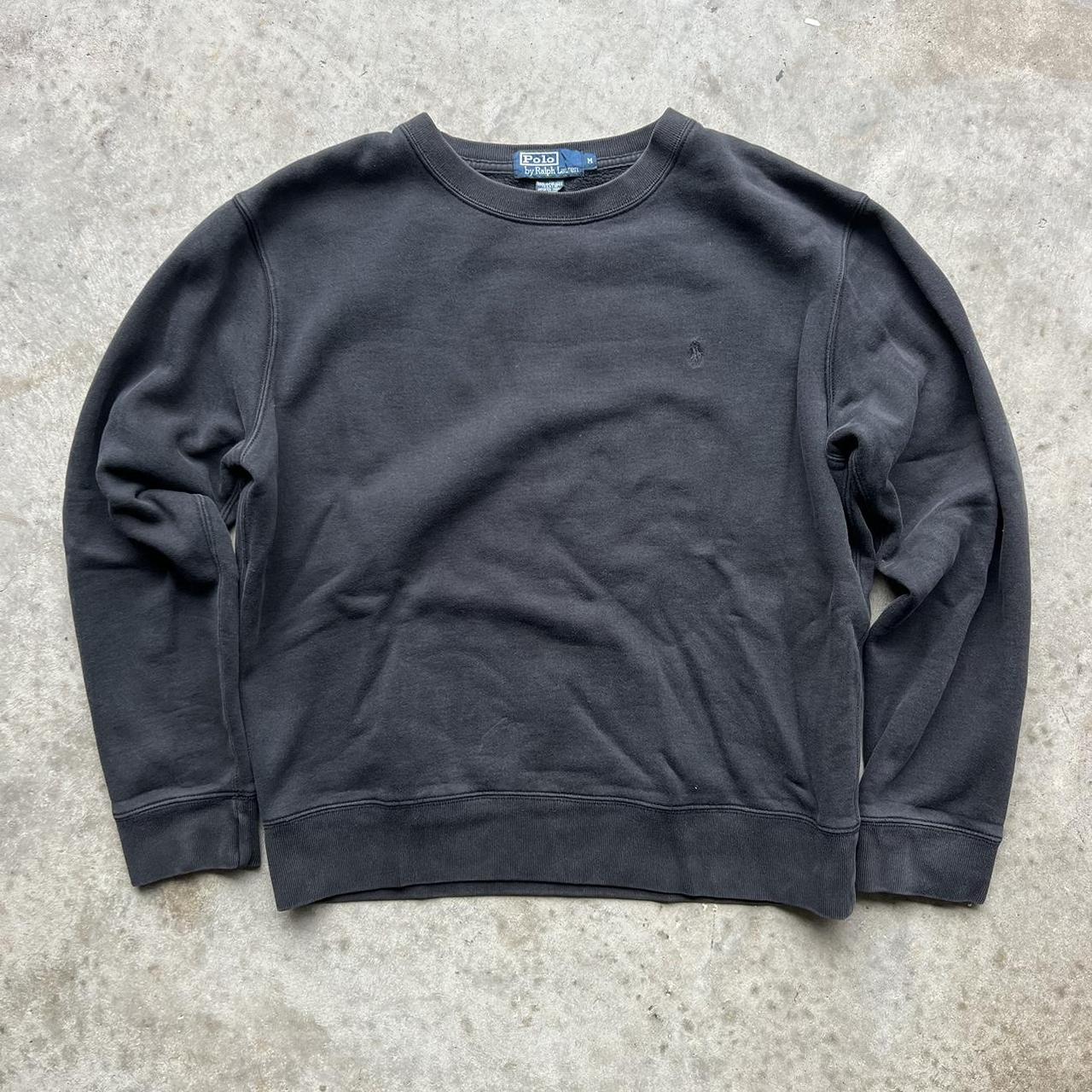 Polo Ralph Lauren Black Crewneck Sweatshirt. Worn - Depop