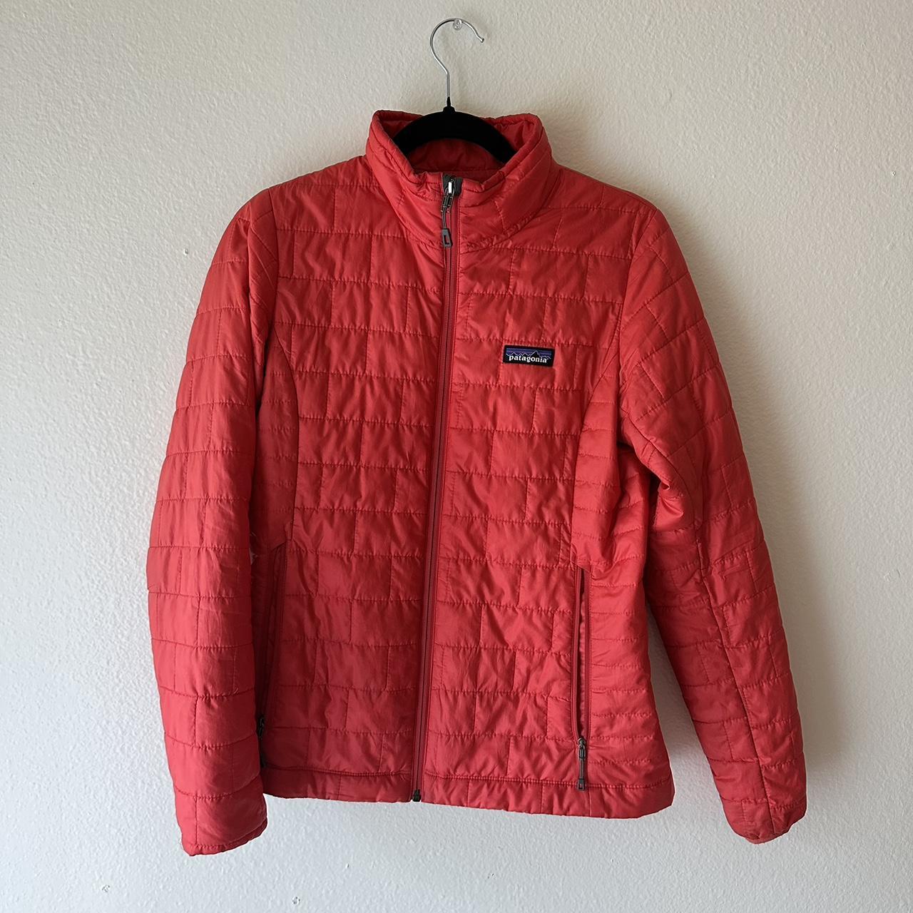 Patagonia Women's Pink and Orange Jacket Depop