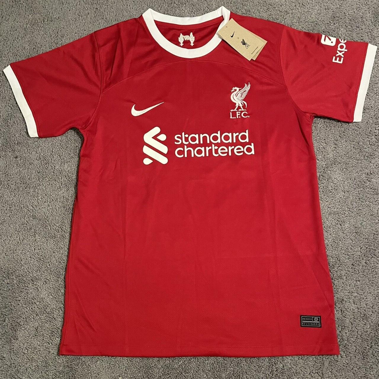 Liverpool Home Red Soccer Jersey 2023/2024 - No... - Depop