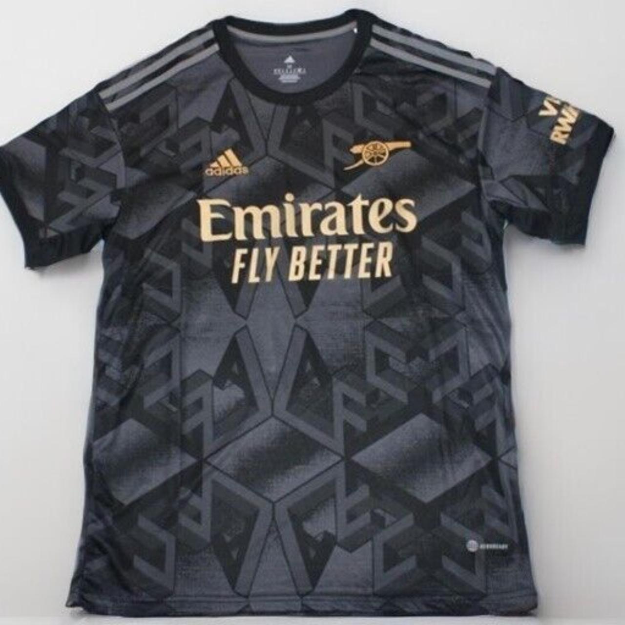 Arsenal Away Black/Gold Soccer Jersey 2023/2024 - no&hellip; - Depop