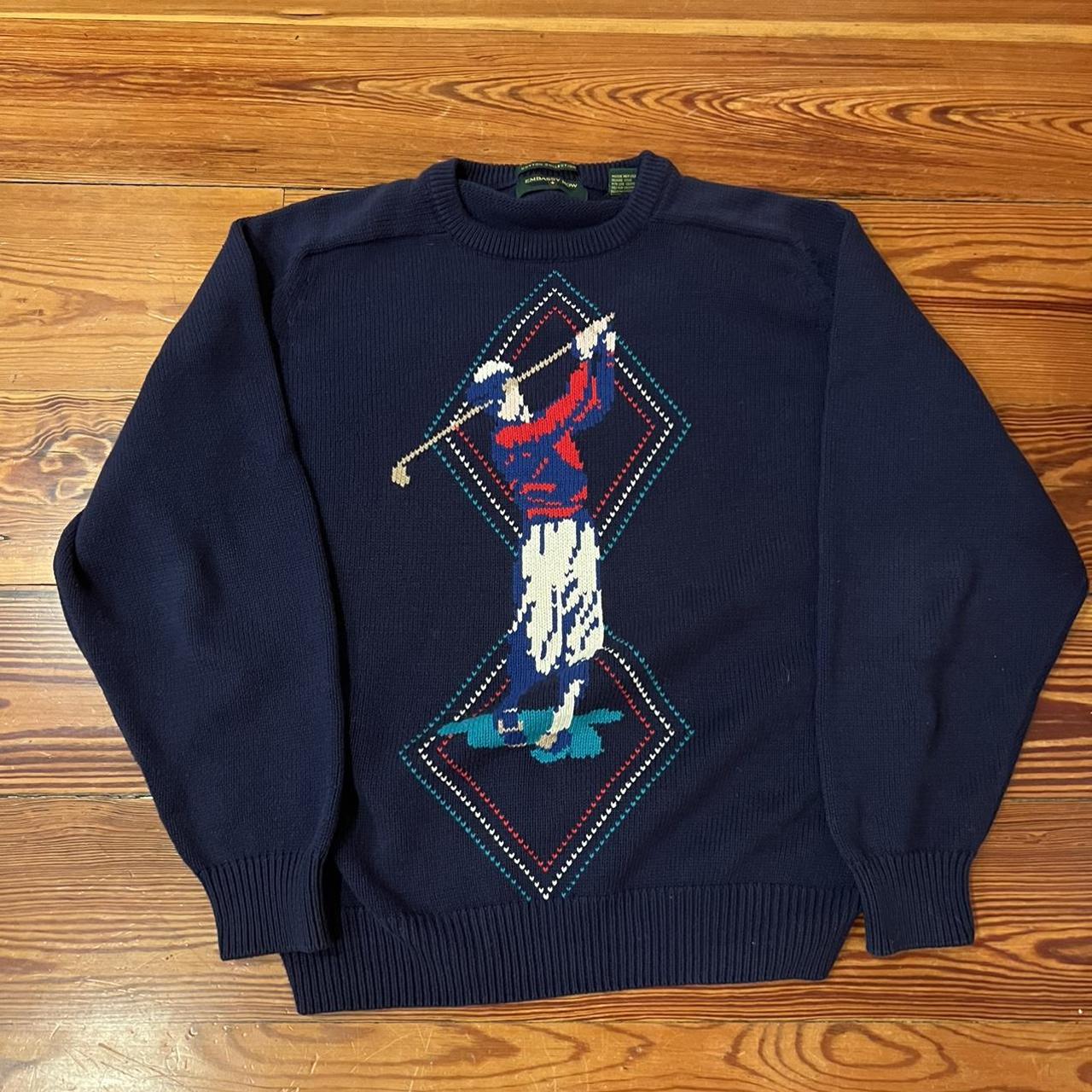 Vintage golfer sweater XL - Depop