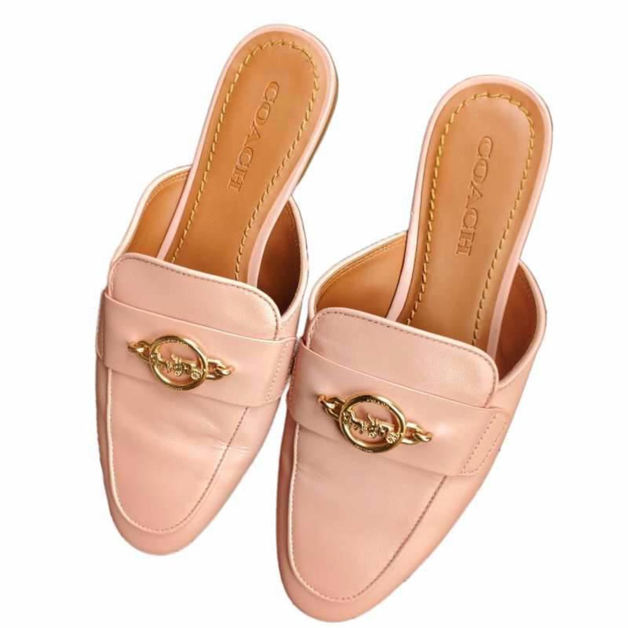 Coach Scotty leather Slide Shoe Pink Size 9.5 Depop