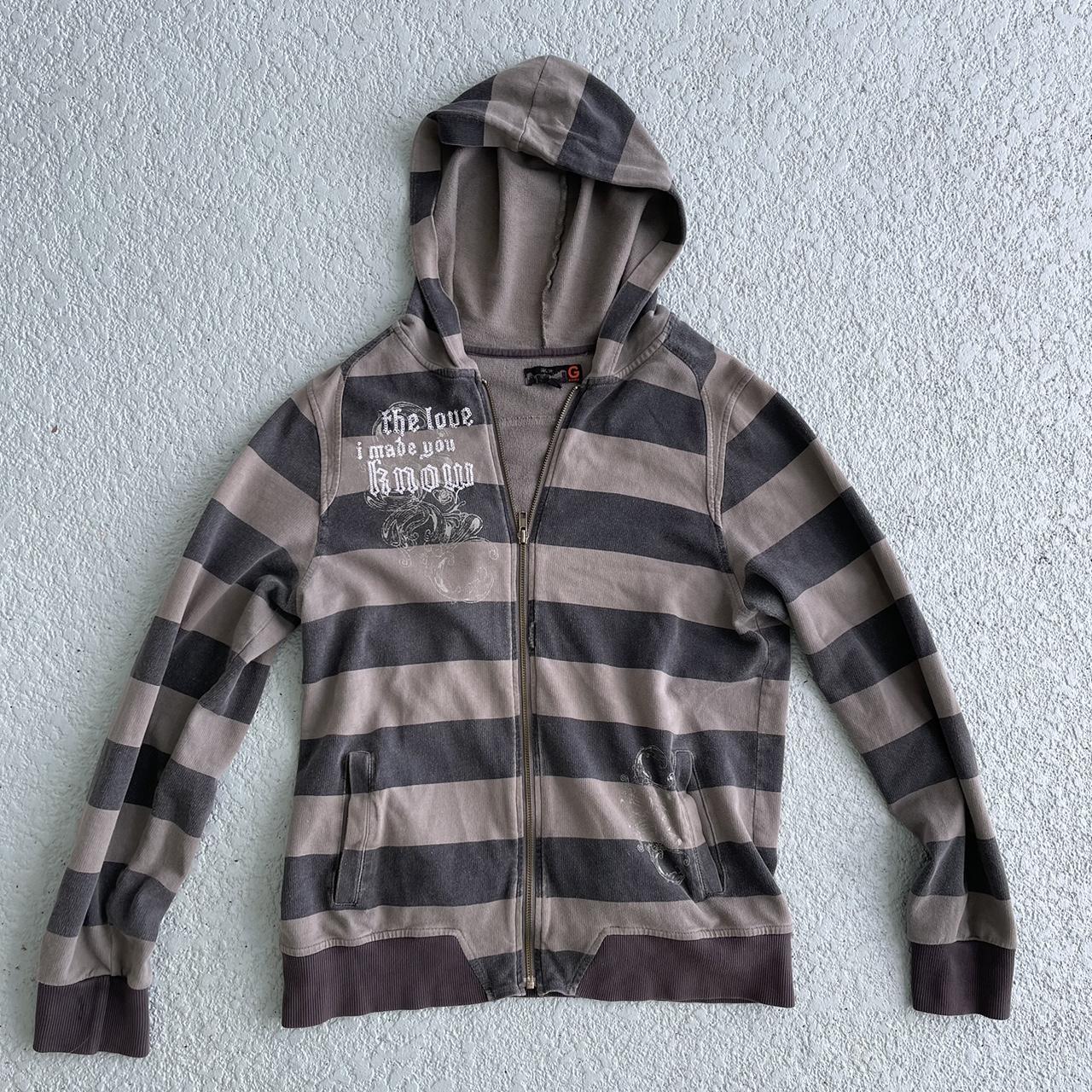 Emo striped outlet hoodie