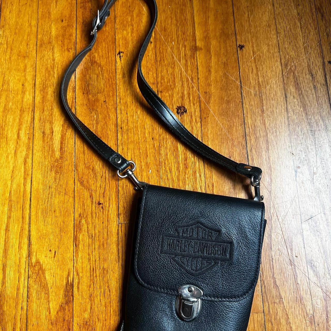 Vintage Leather Harley Davidson Purse Crossbody - Depop