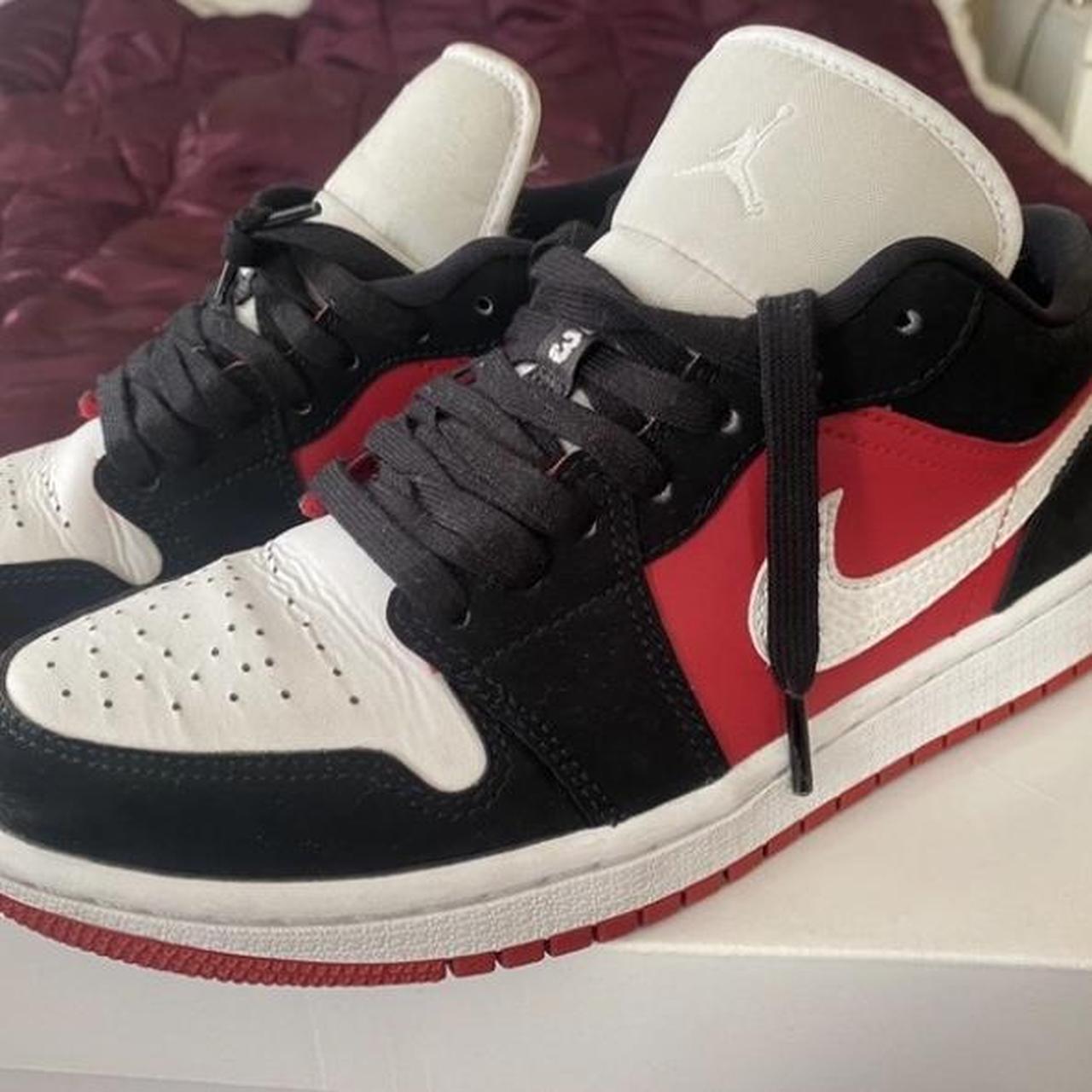 womens jordan 1 red and black