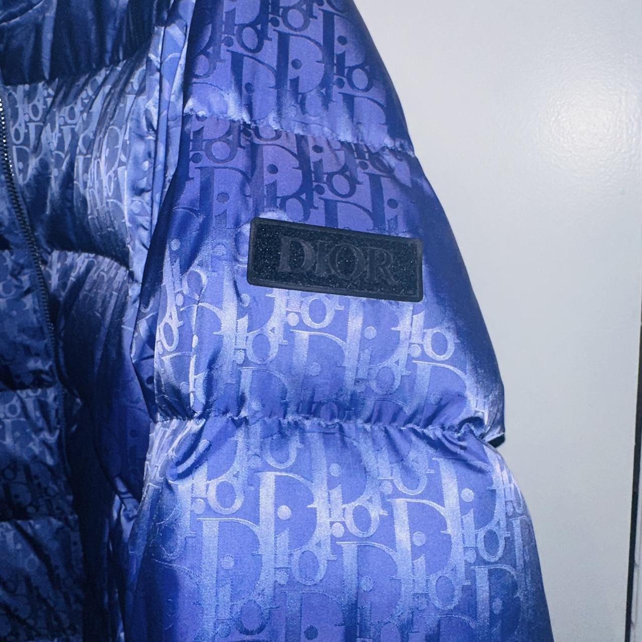 Oblique Puffer Coat Dior Oblique Blue Jacket Dior Oblique Jacket