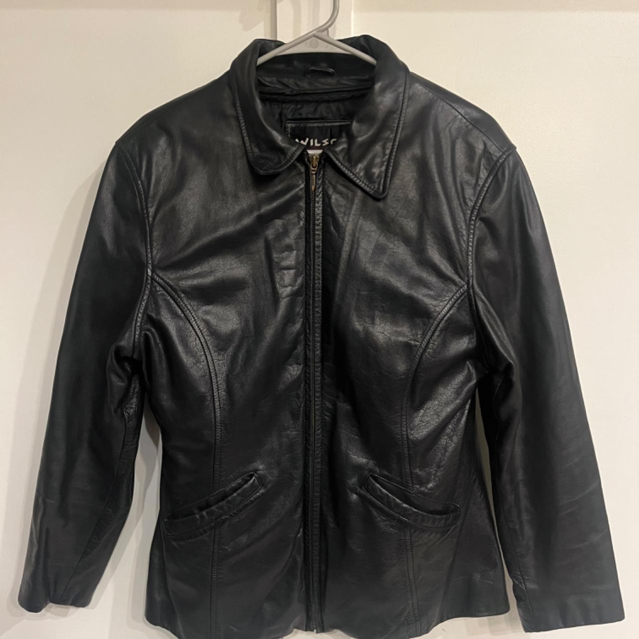 Vintage Wilsons leather jacket. Size large (L).... - Depop