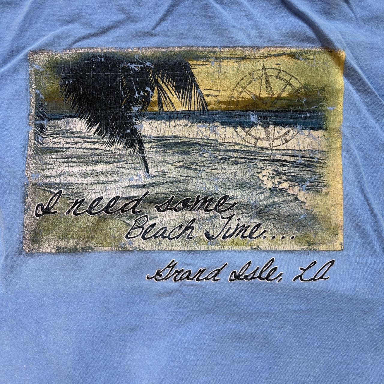 Vintage Y2K Tee says “I need some beach time” a... - Depop