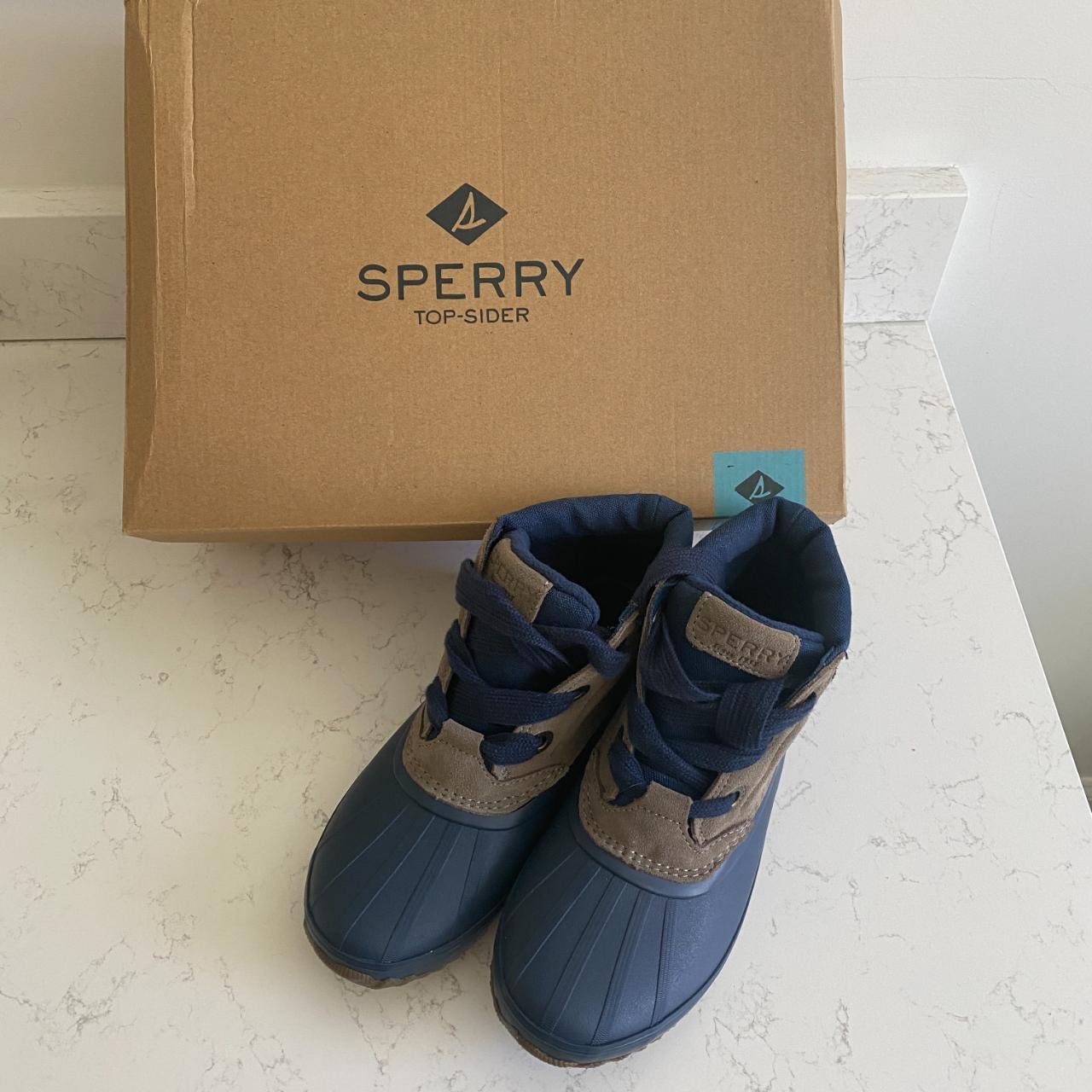 Women's sperry duck clearance boots blue