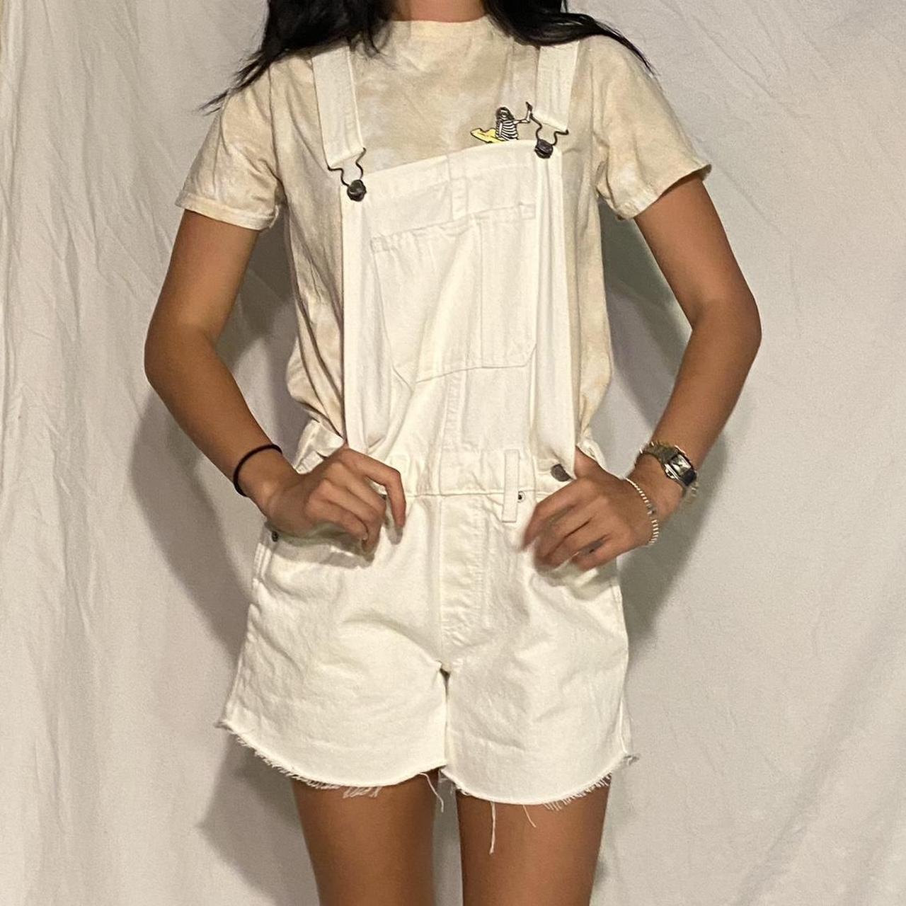 Lucky brand hot sale white overalls