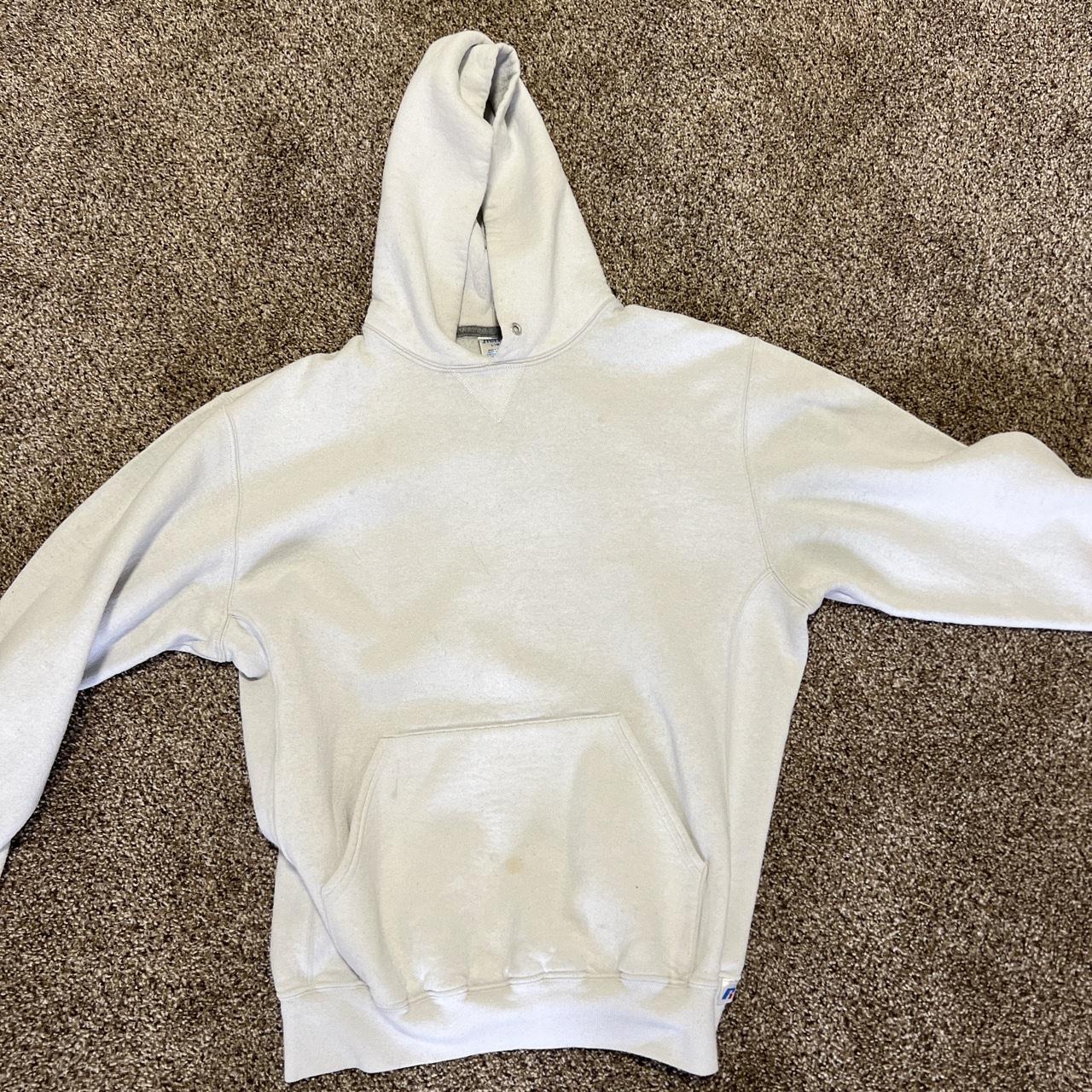 Russel tagged hoodie, small stain on the pocket - Depop