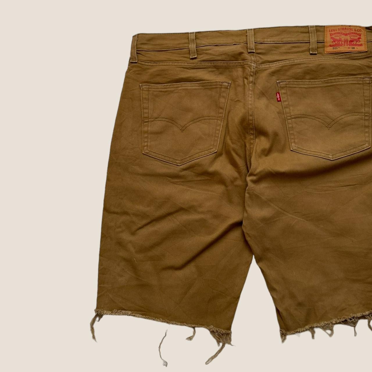 Levis denim shorts Retro bottoms Tan Brown Relaxed