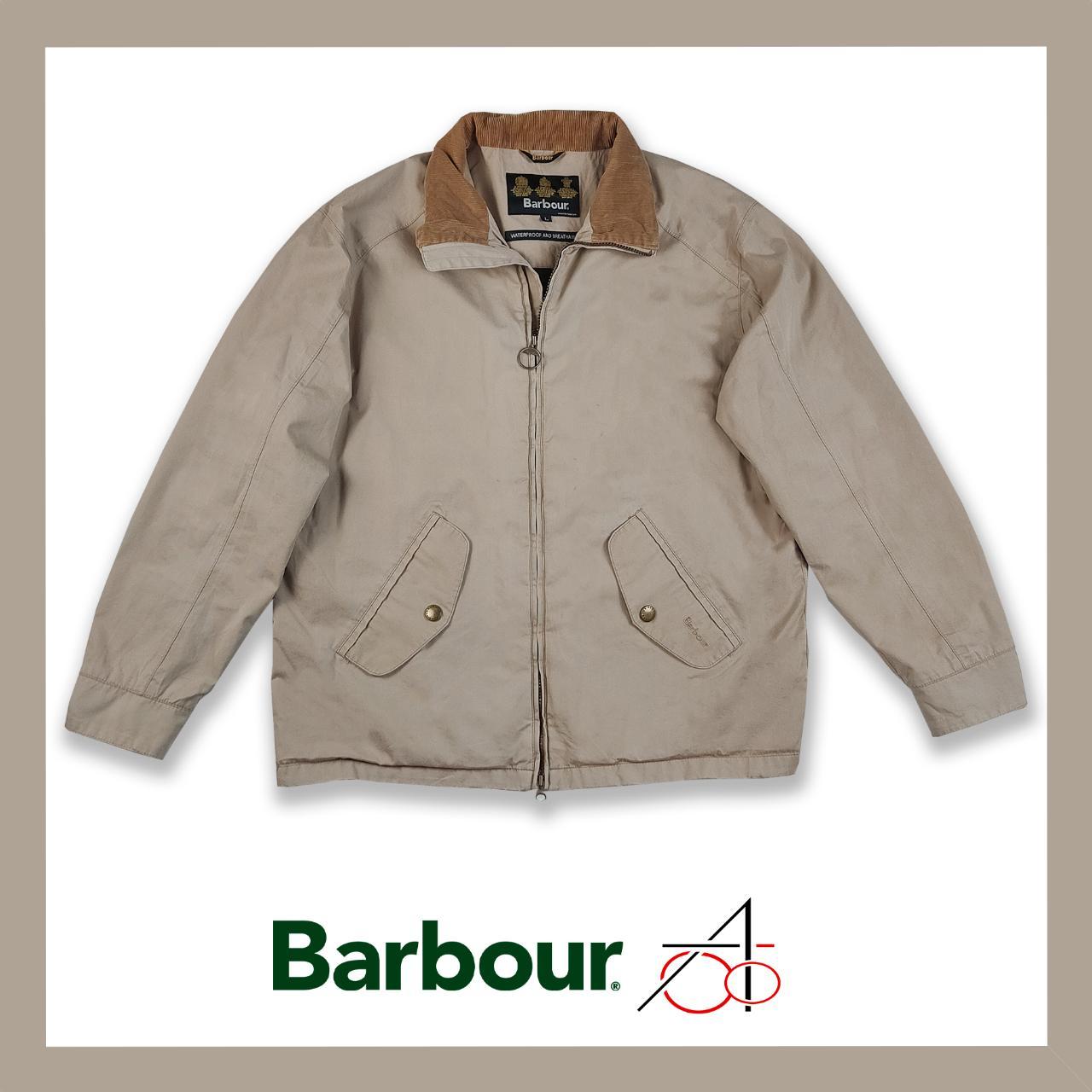 Barbour cream waterproof jacket online