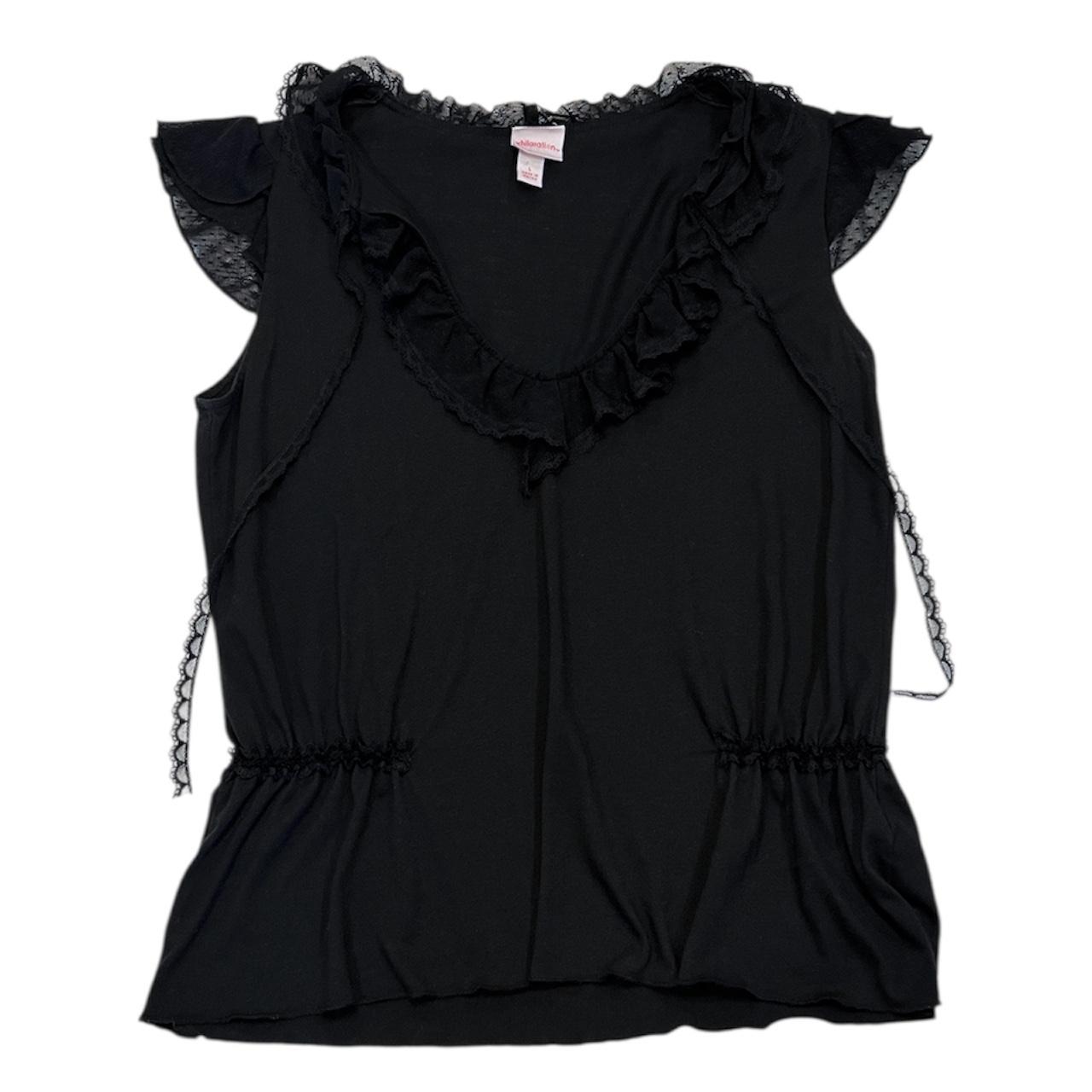 Xhilaration Women's Blouse - Black - L – y2k xhilaration black lace ruffle top excellent …