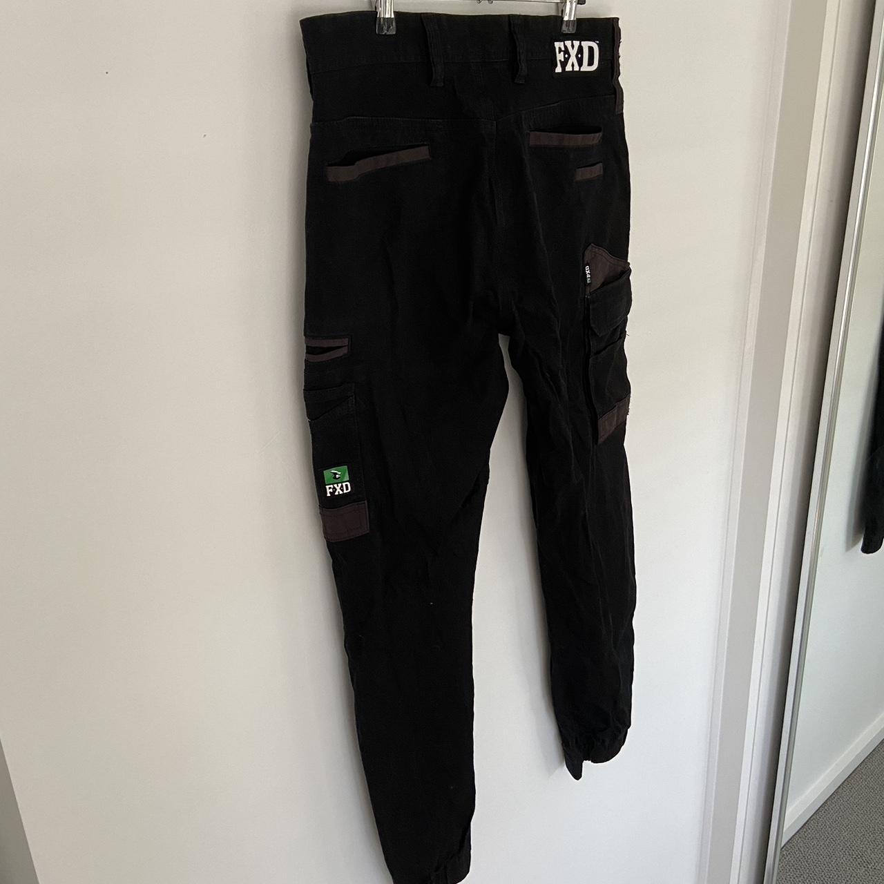 FXD Cuffed Stretched Work Pants (WP4) Black Size... - Depop