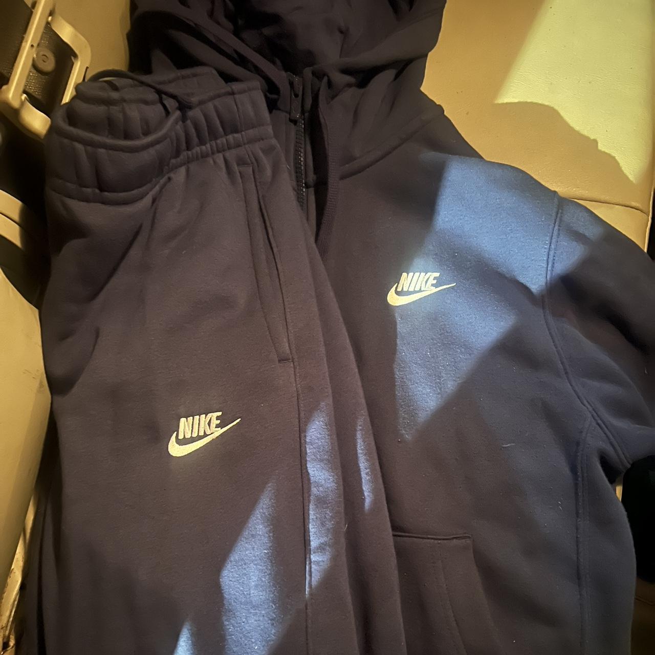mens nike sweatsuit set blue