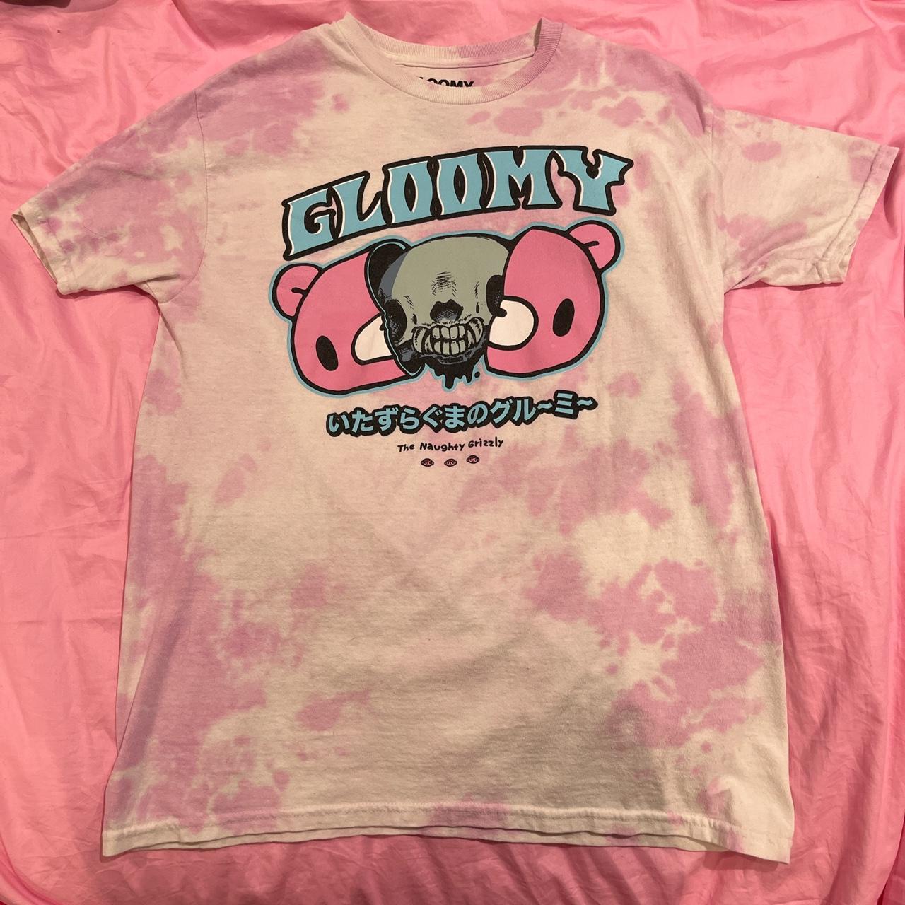 Pink tie dye Gloomy Bear Shirt basically brand new... - Depop