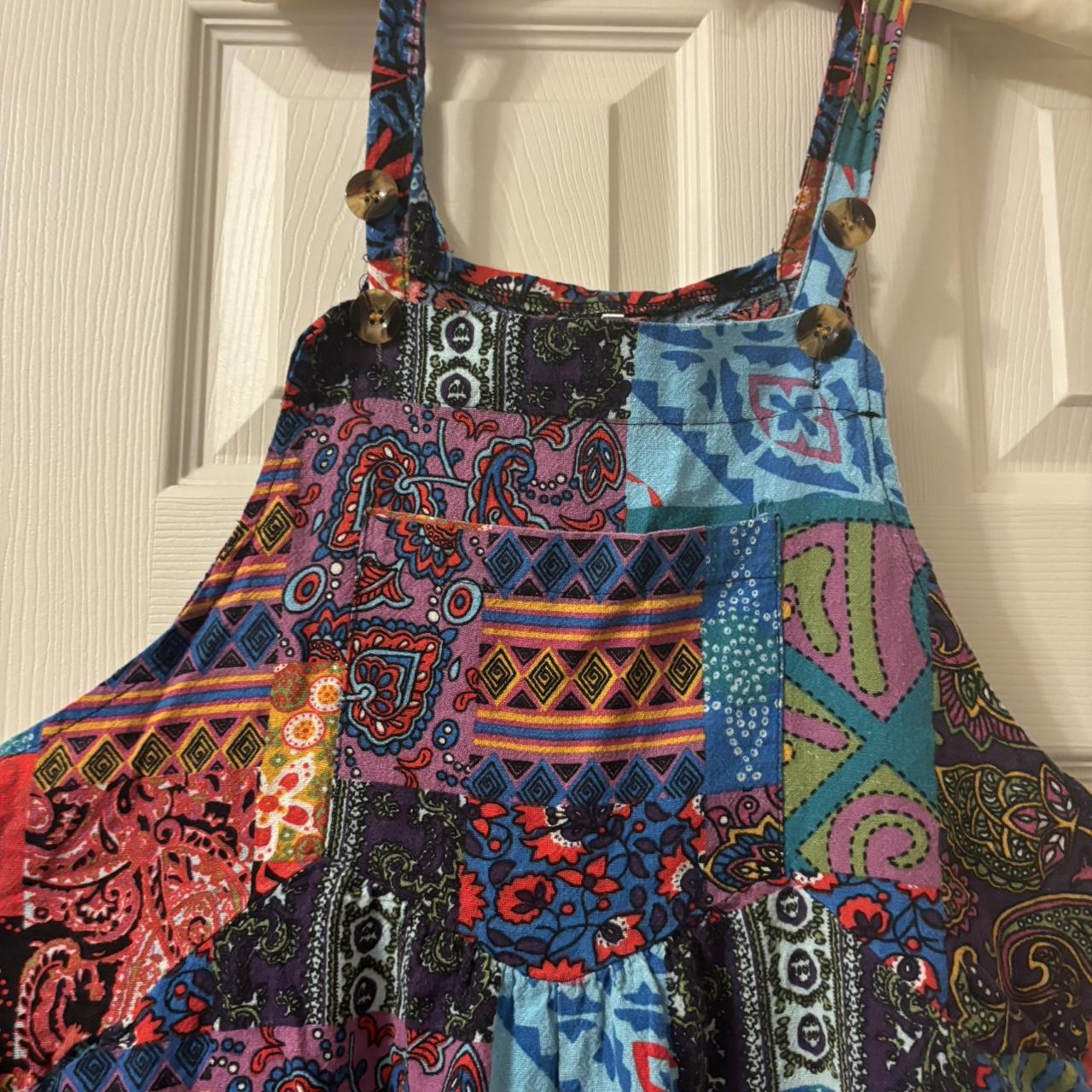 Women's Overalls - Multi - One size – Patchwork w… - image 2