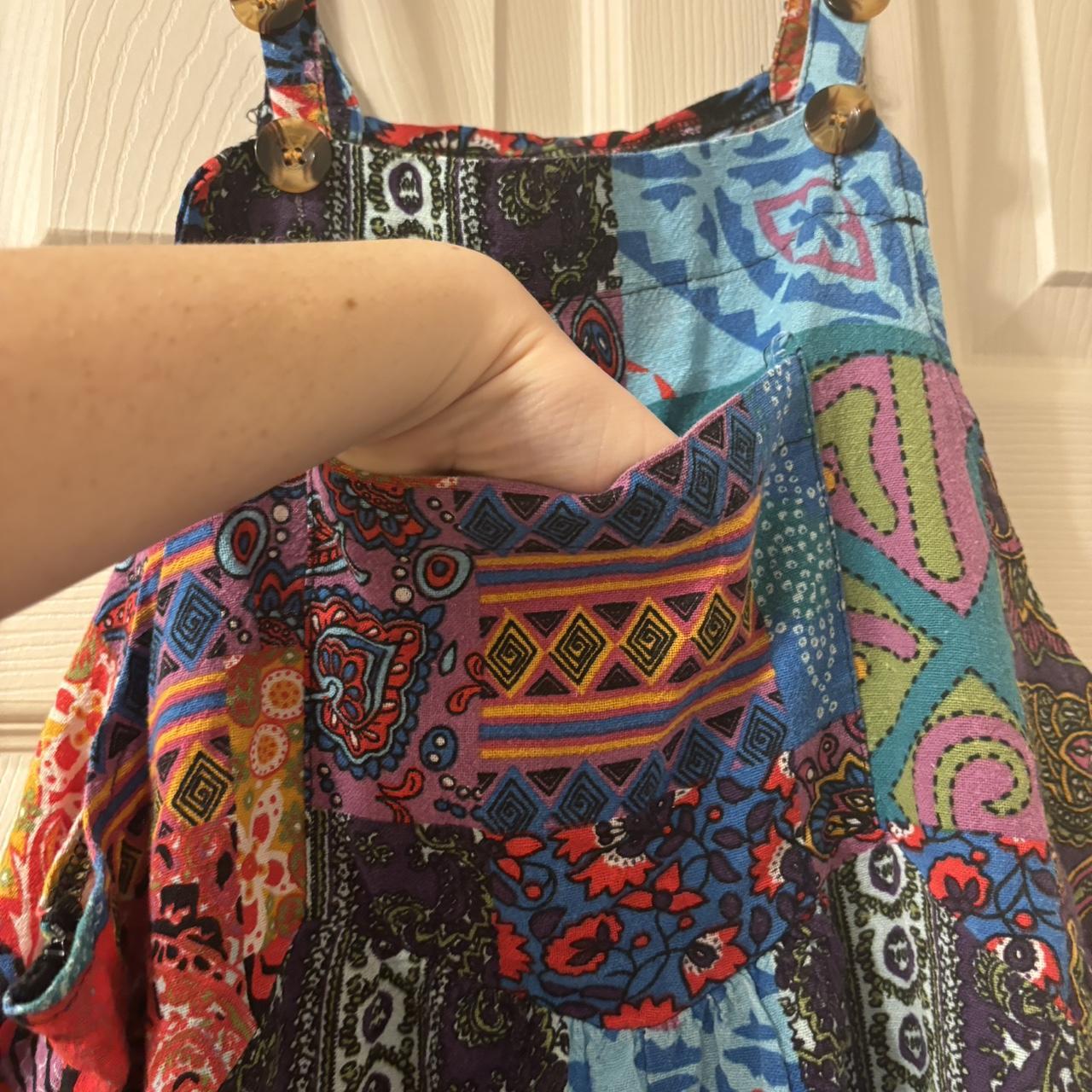 Women's Overalls - Multi - One size – Patchwork w… - image 4