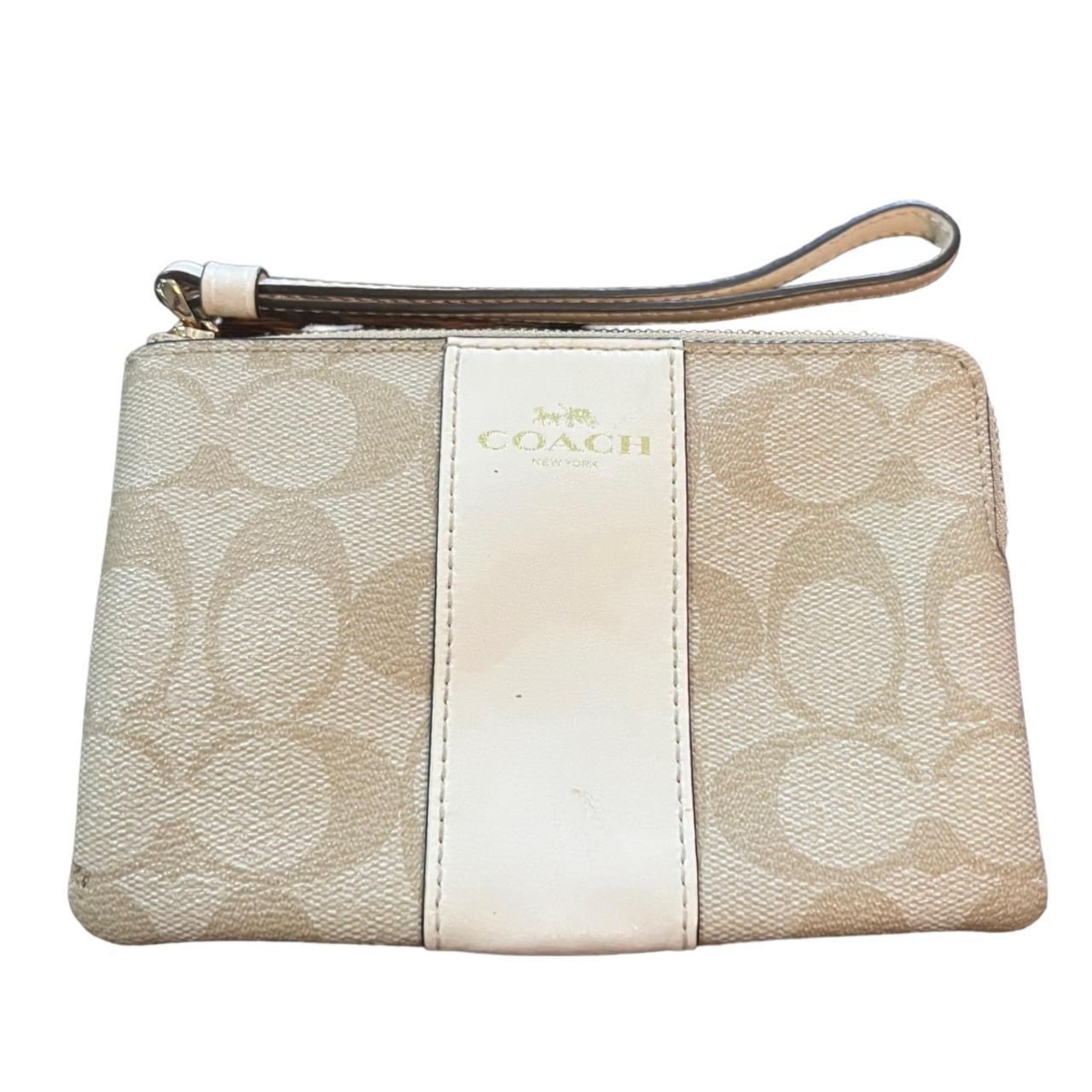 Corner Zip Wristlet With Coach Stripe