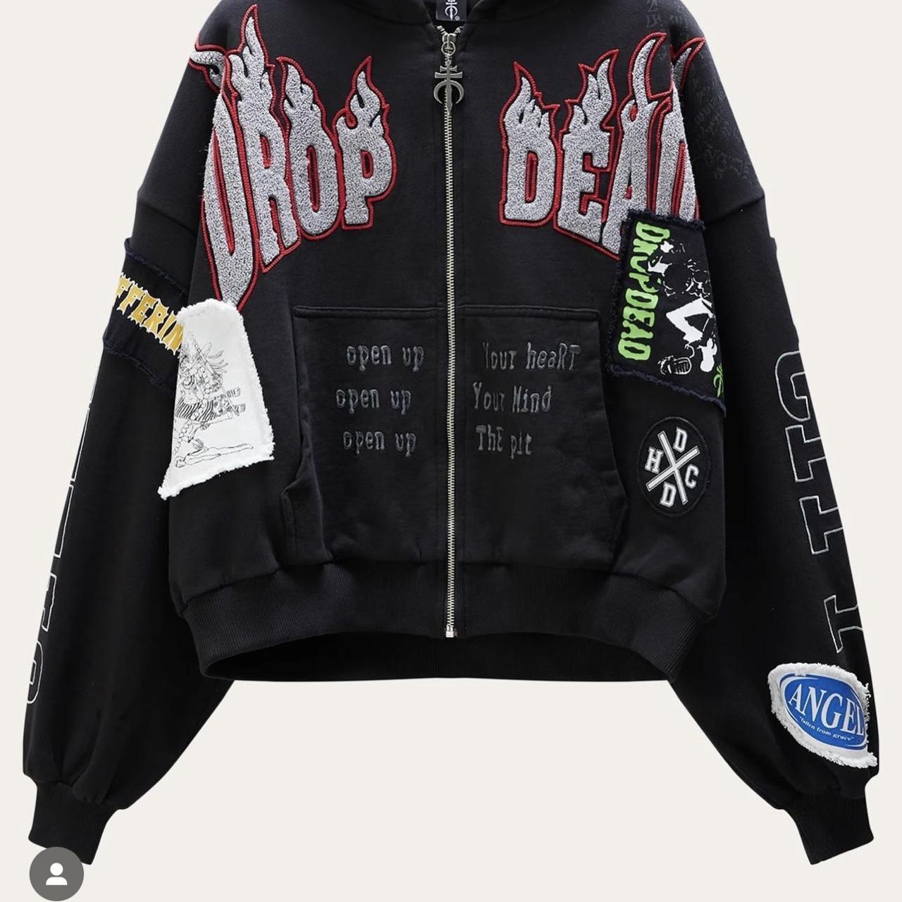 ISO !! Drop Dead Corruption jacket: size m-xl will | Depop