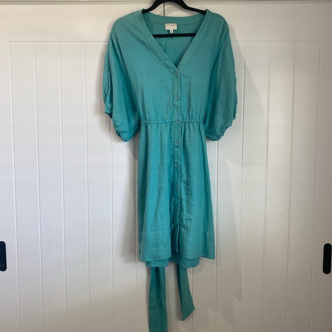 Witchery Blue Dress Size 12 Worn A Couple Of Depop