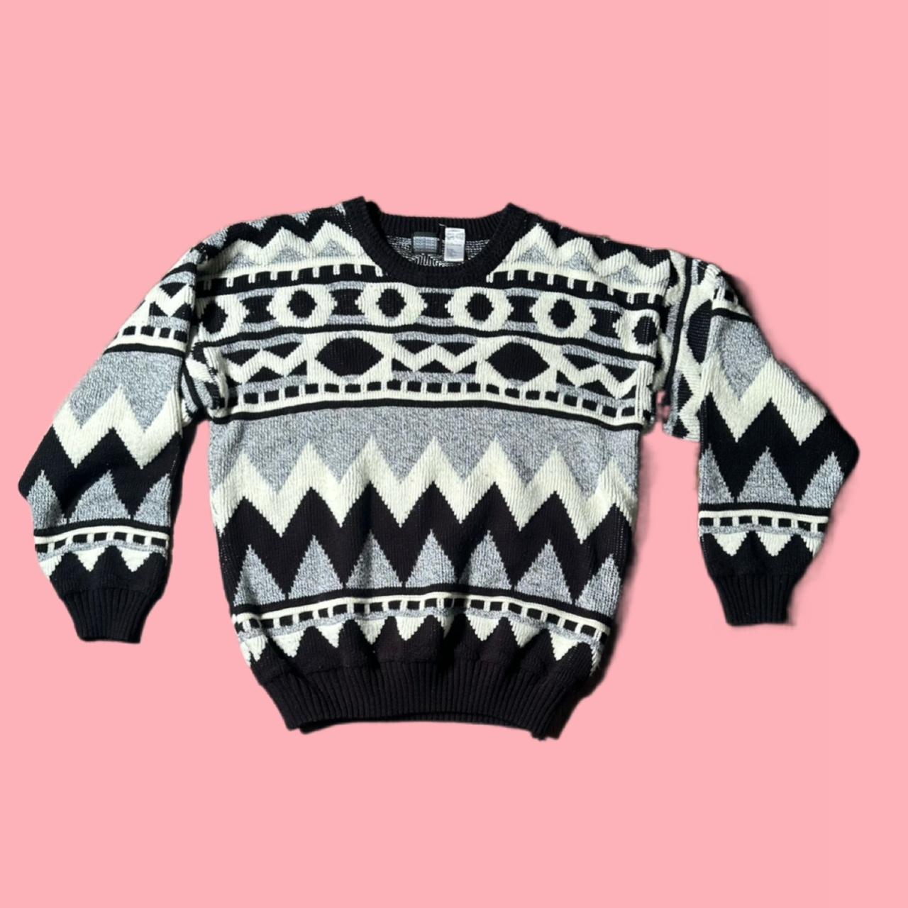 black-and-white-vintage-grandpa-sweater-with-cool-depop