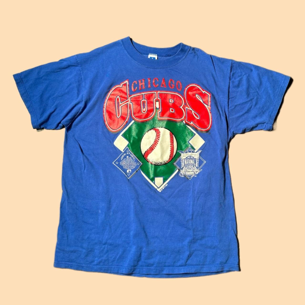 Chicago Cubs Cursive Russell Athletic Diamond - Depop